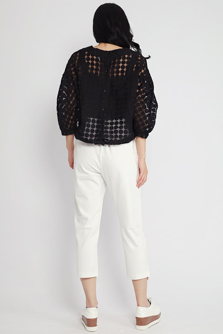 Dita Drawstring Top in Black