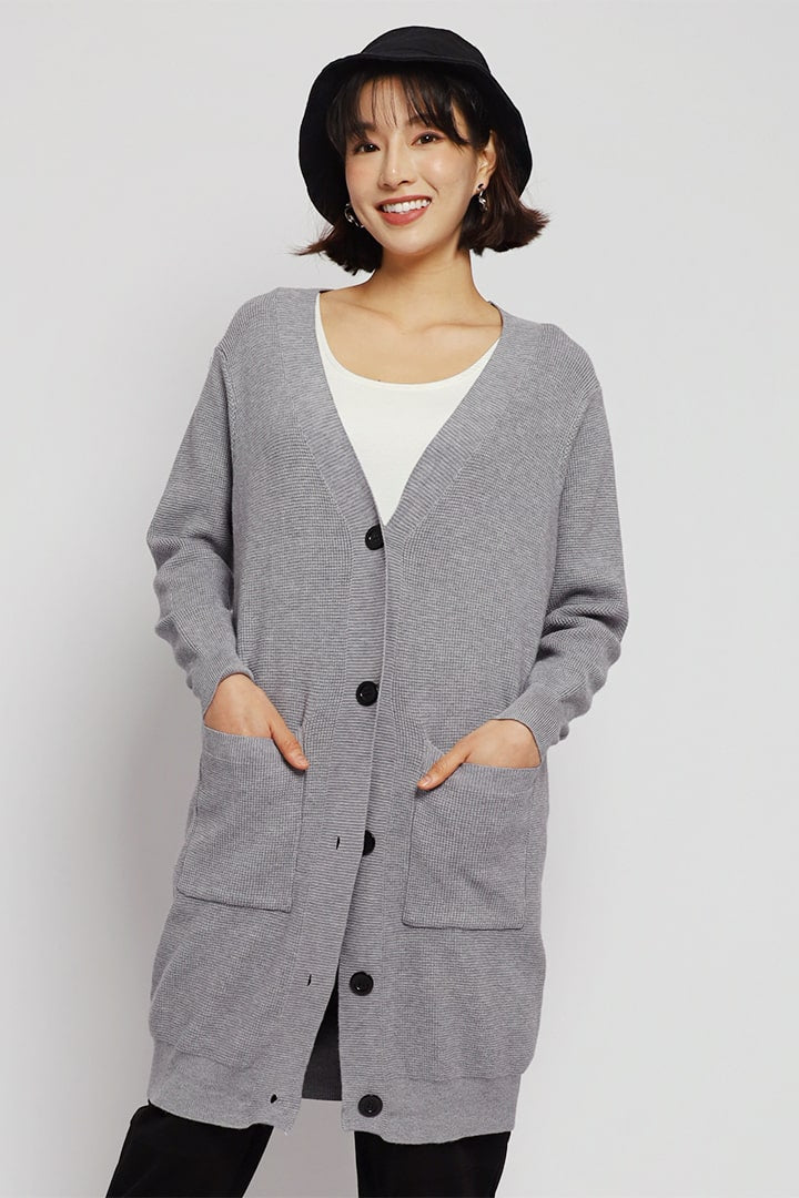 Romary Knit Cardigan in Grey