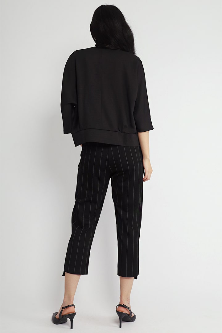 Uke Button Jacket in Black