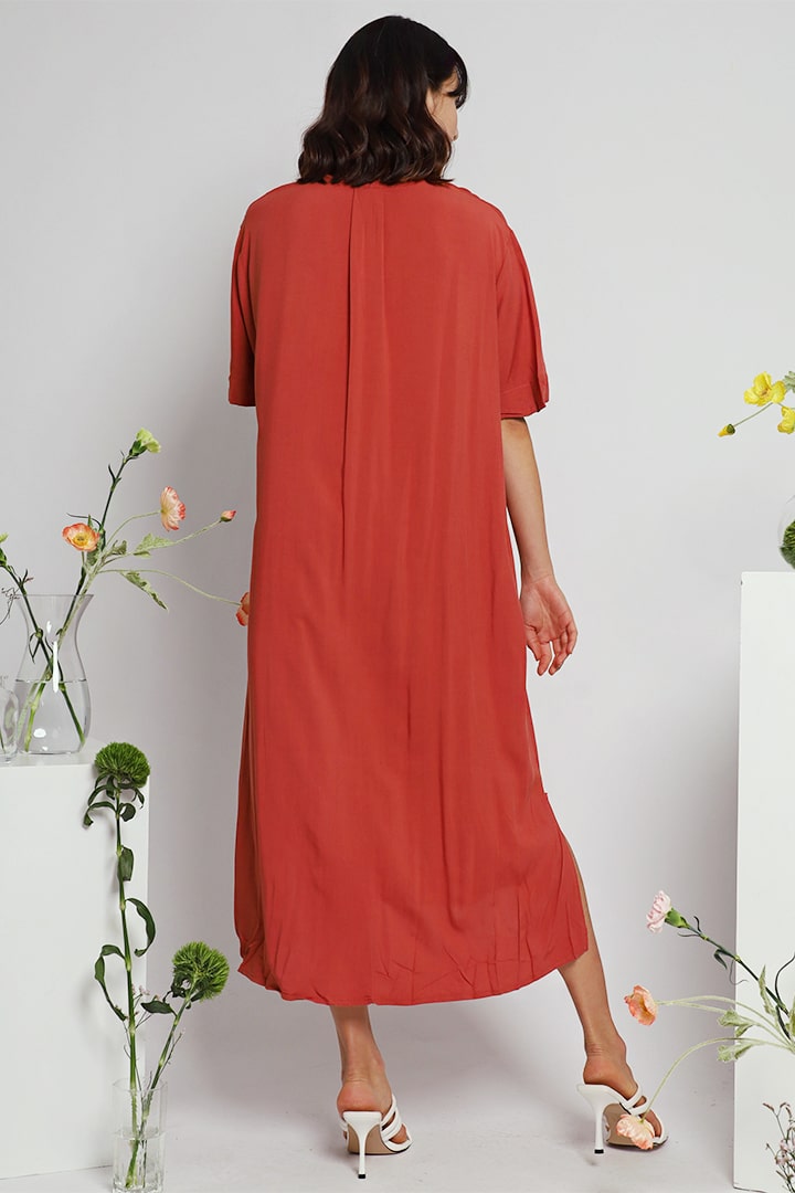 Eline Shirt Dress in Orange
