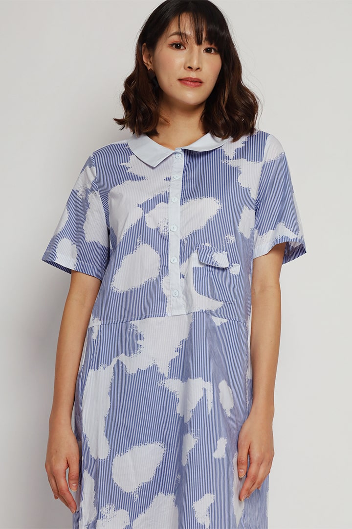 Seine Pinstripes Shirt Dress