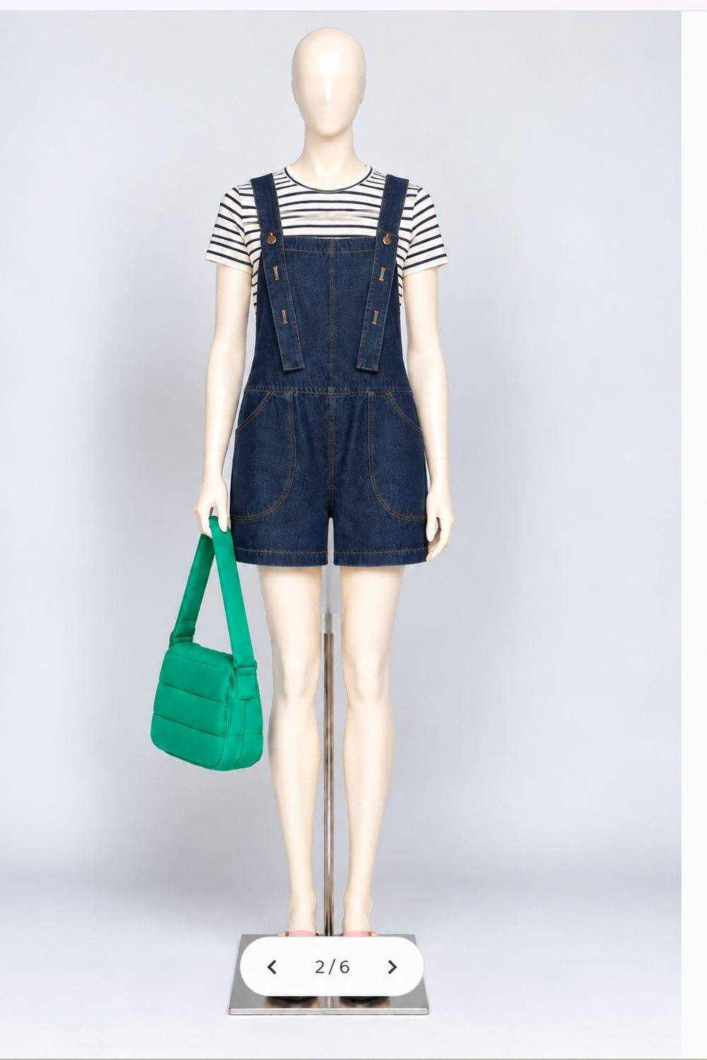 PO - Jinna Denim Pinafore Playsuit