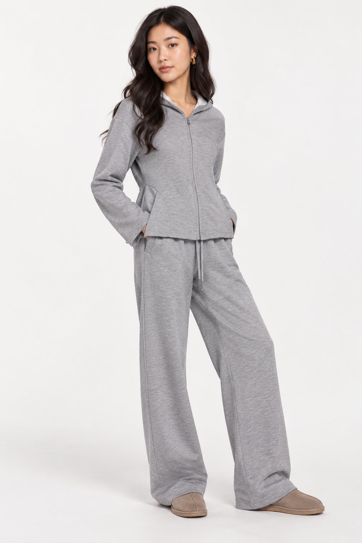 JOY - Paradise 2 in 1 Hoodie and Pants Set in Grey