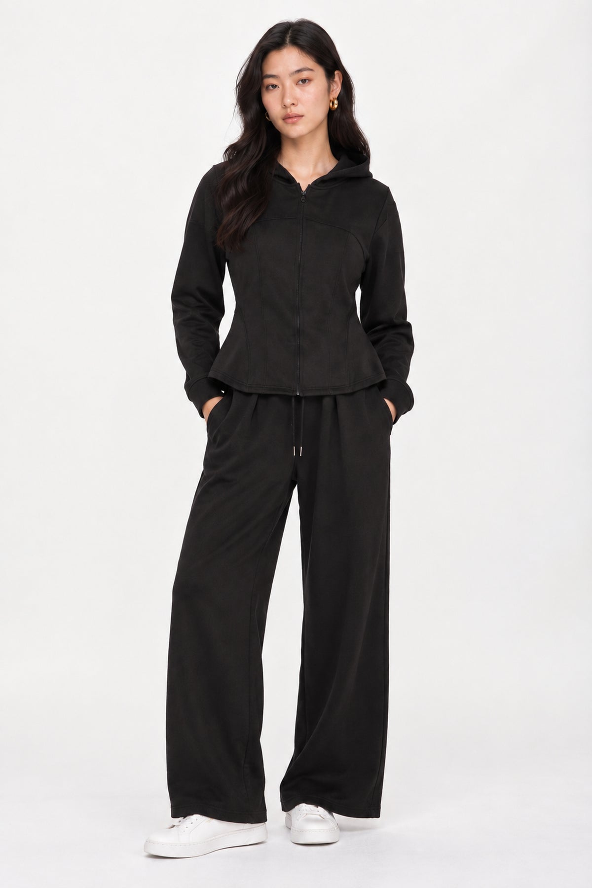 JOY - Paradise 2 in 1 Hoodie and Pants Set in Black