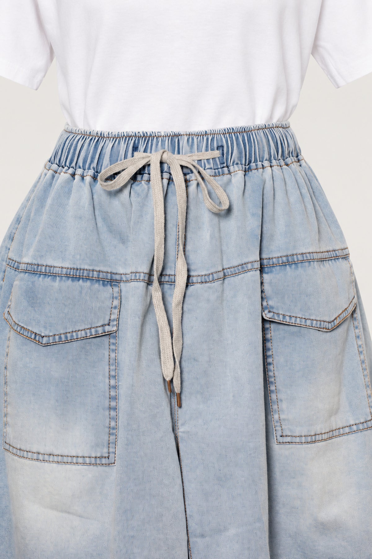PO - Chell Denim Shorts in Light Blue