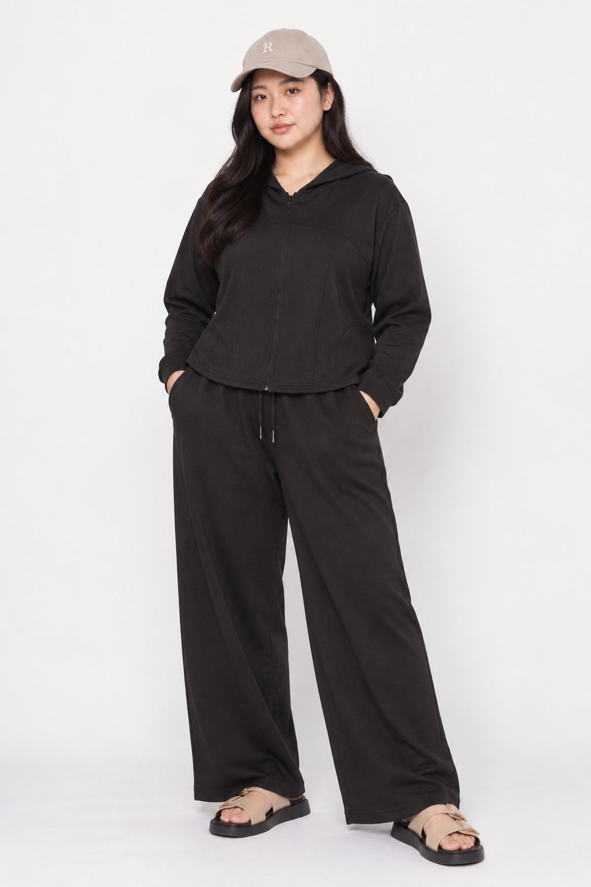 JOY - Paradise 2 in 1 Hoodie and Pants Set in Black