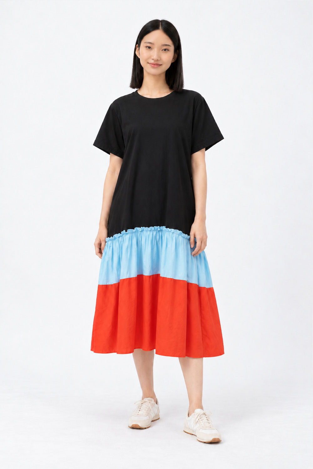 Estella Dress in Blue Orange