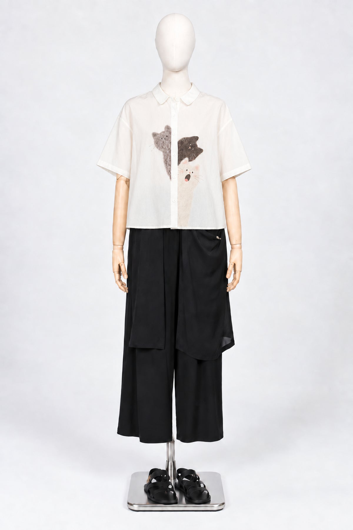 PO - Salora Layered Pants in Black