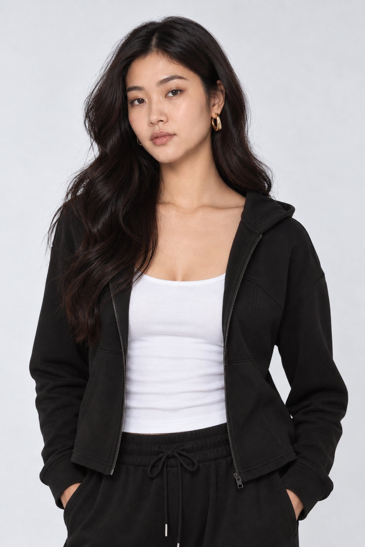 JOY - Paradise 2 in 1 Hoodie and Pants Set in Black