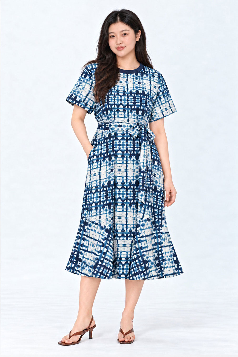 Gisele Dress in Lagoon Drift