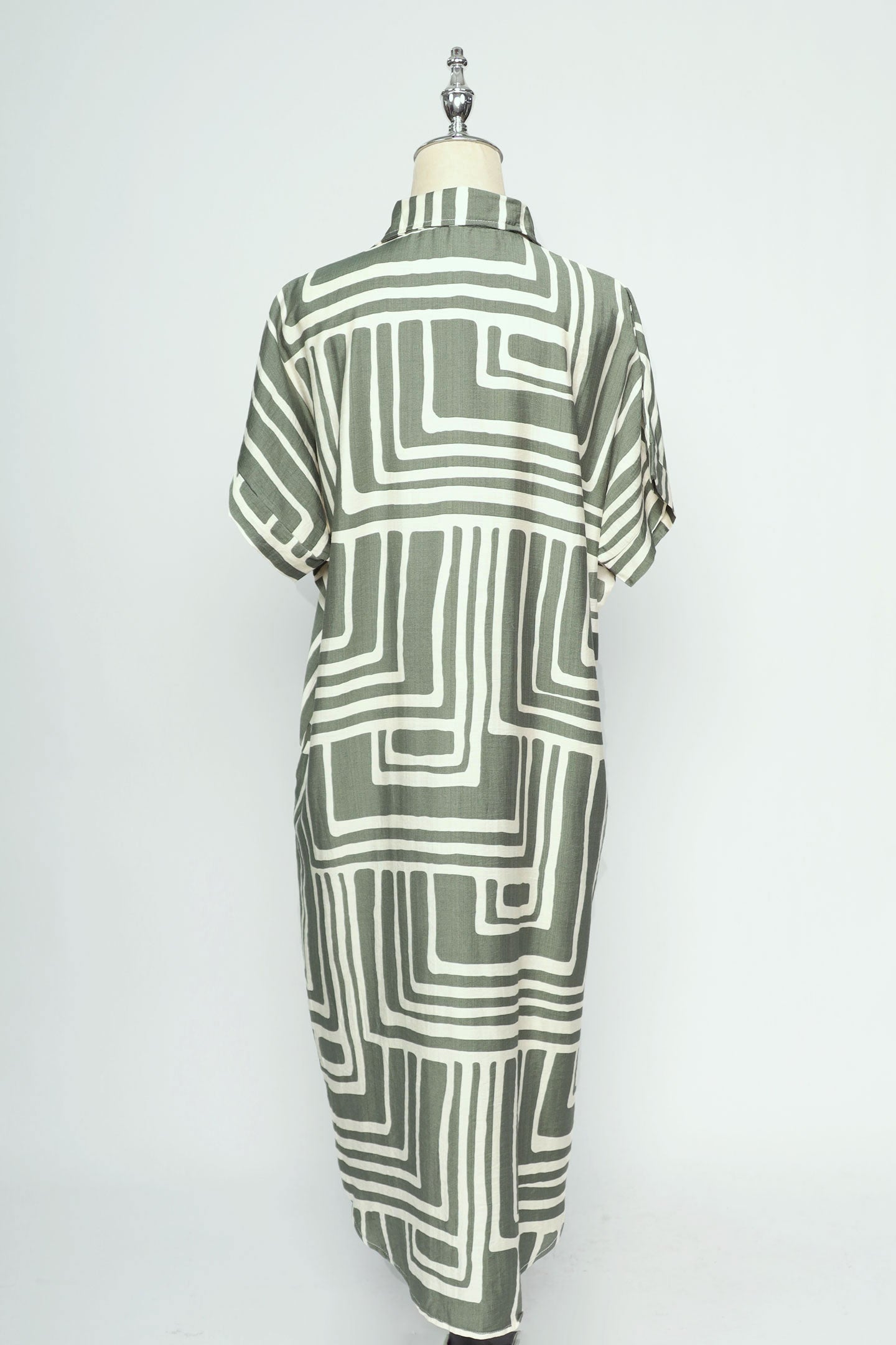PO - Shanny Shirt Dress in Green Tracks