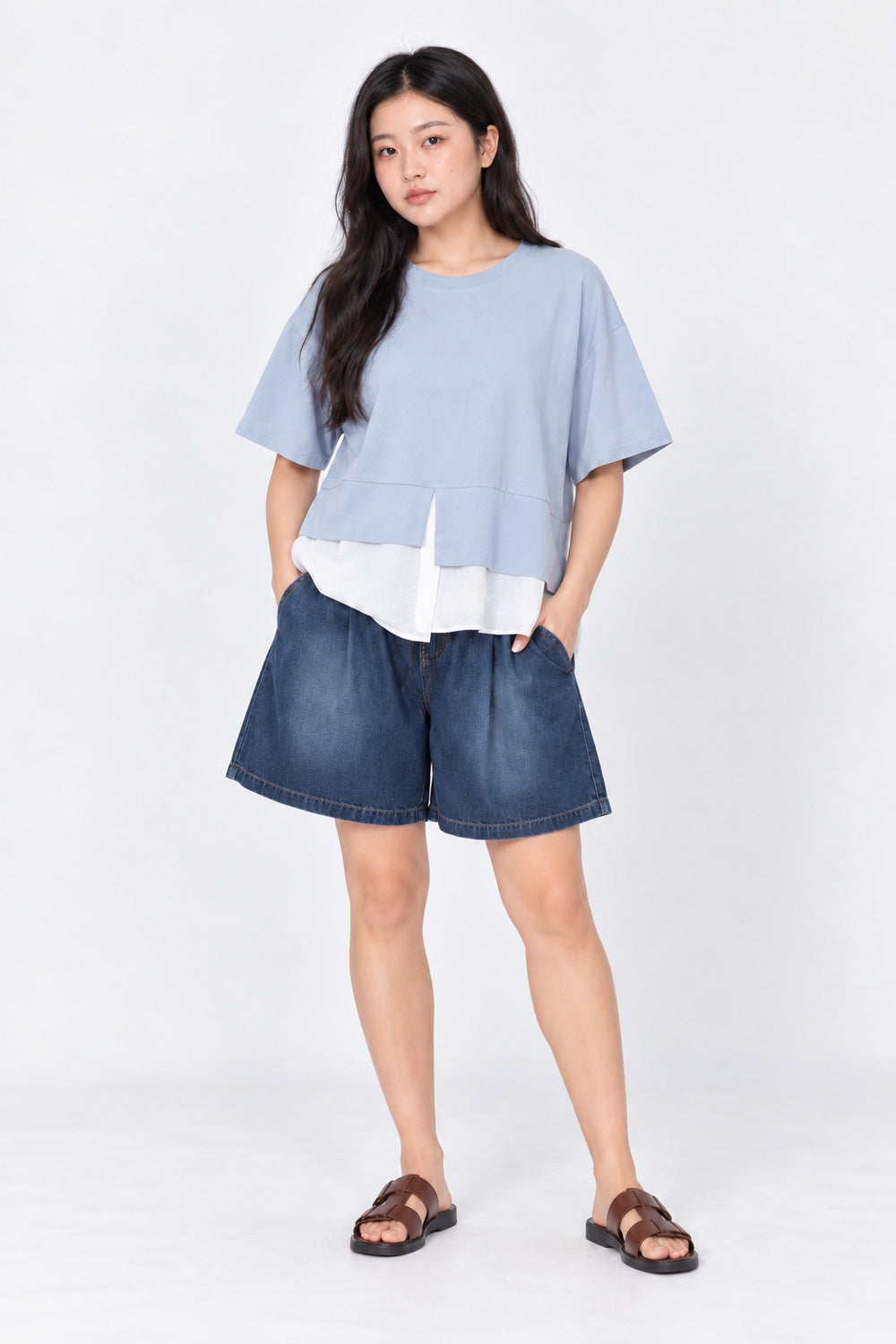 Backorders Easy by TE - Gena Top in Blue
