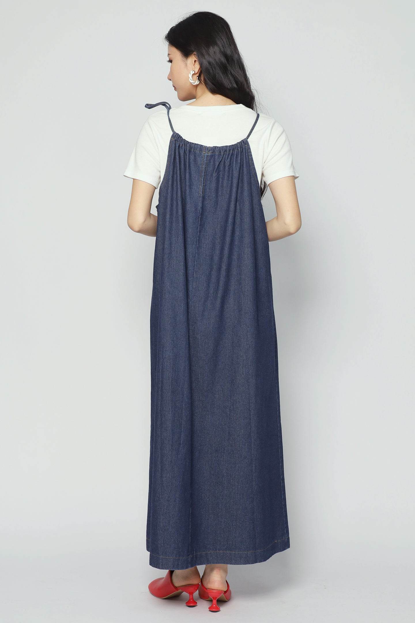 Aoki Denim Pinafore Dress