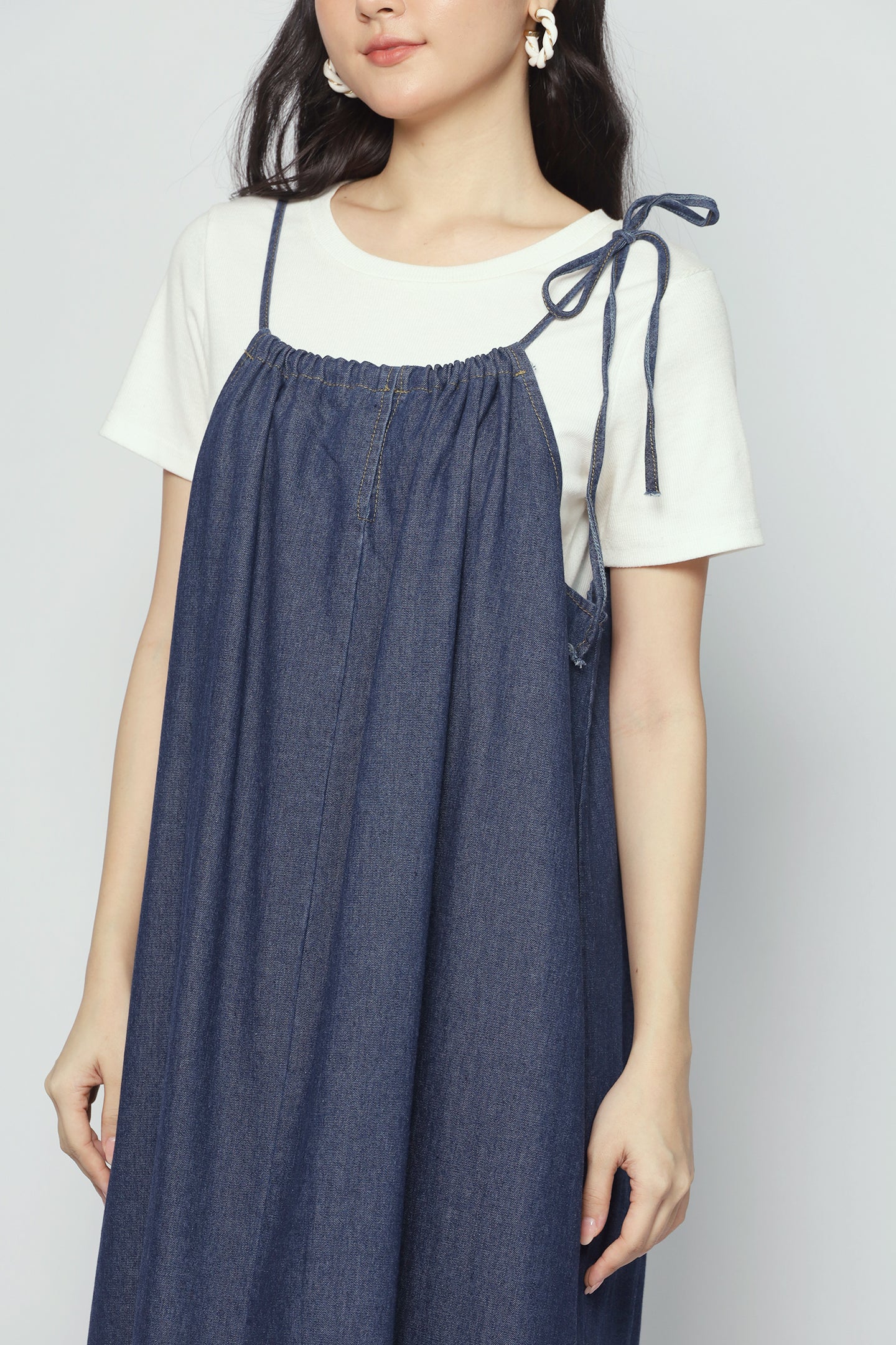 Aoki Denim Pinafore Dress