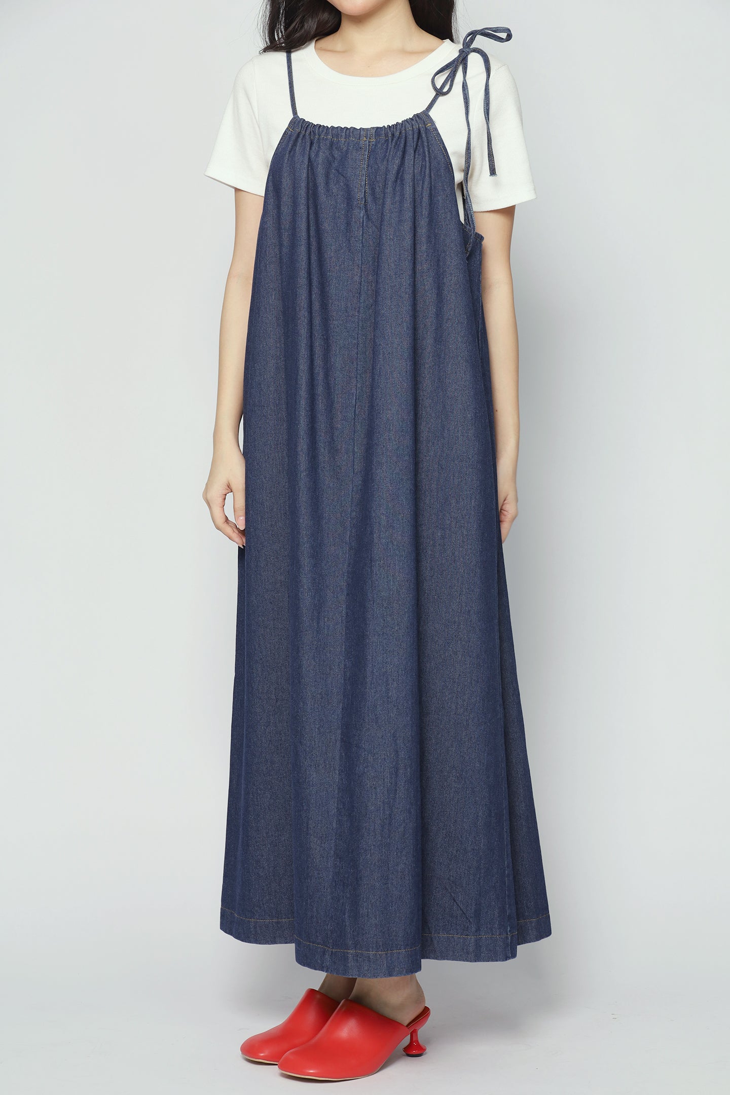 Aoki Denim Pinafore Dress