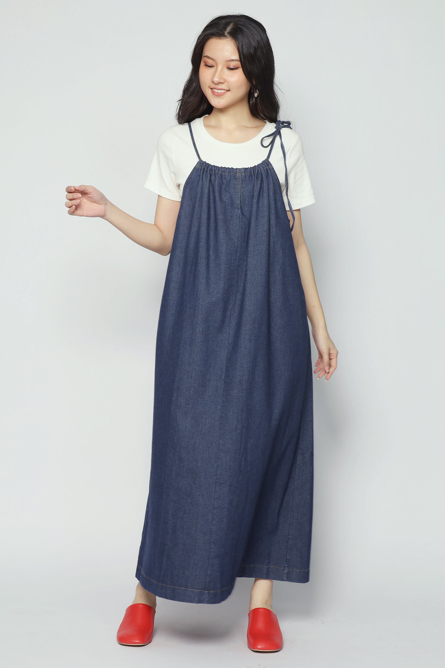 Aoki Denim Pinafore Dress