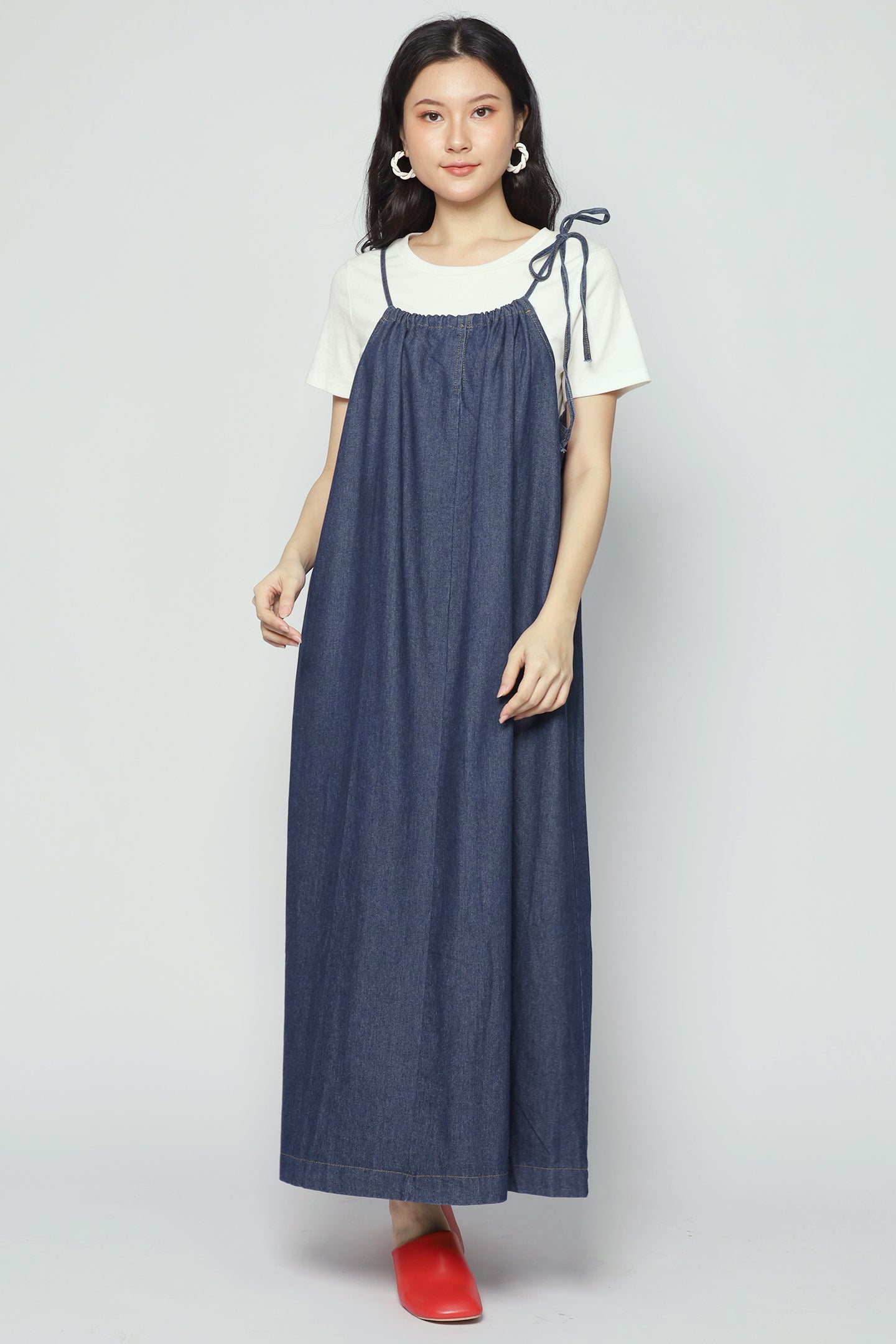 Aoki Denim Pinafore Dress