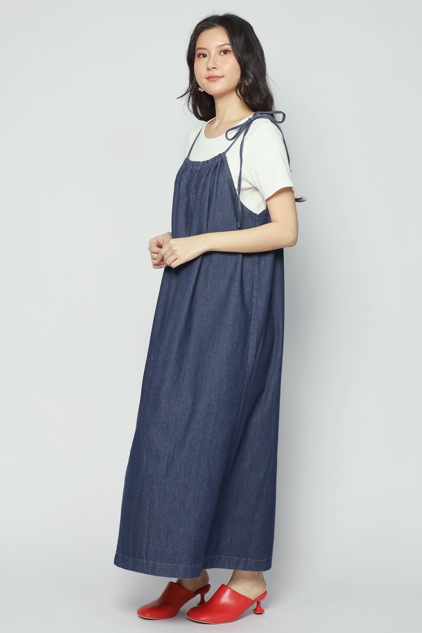 Aoki Denim Pinafore Dress