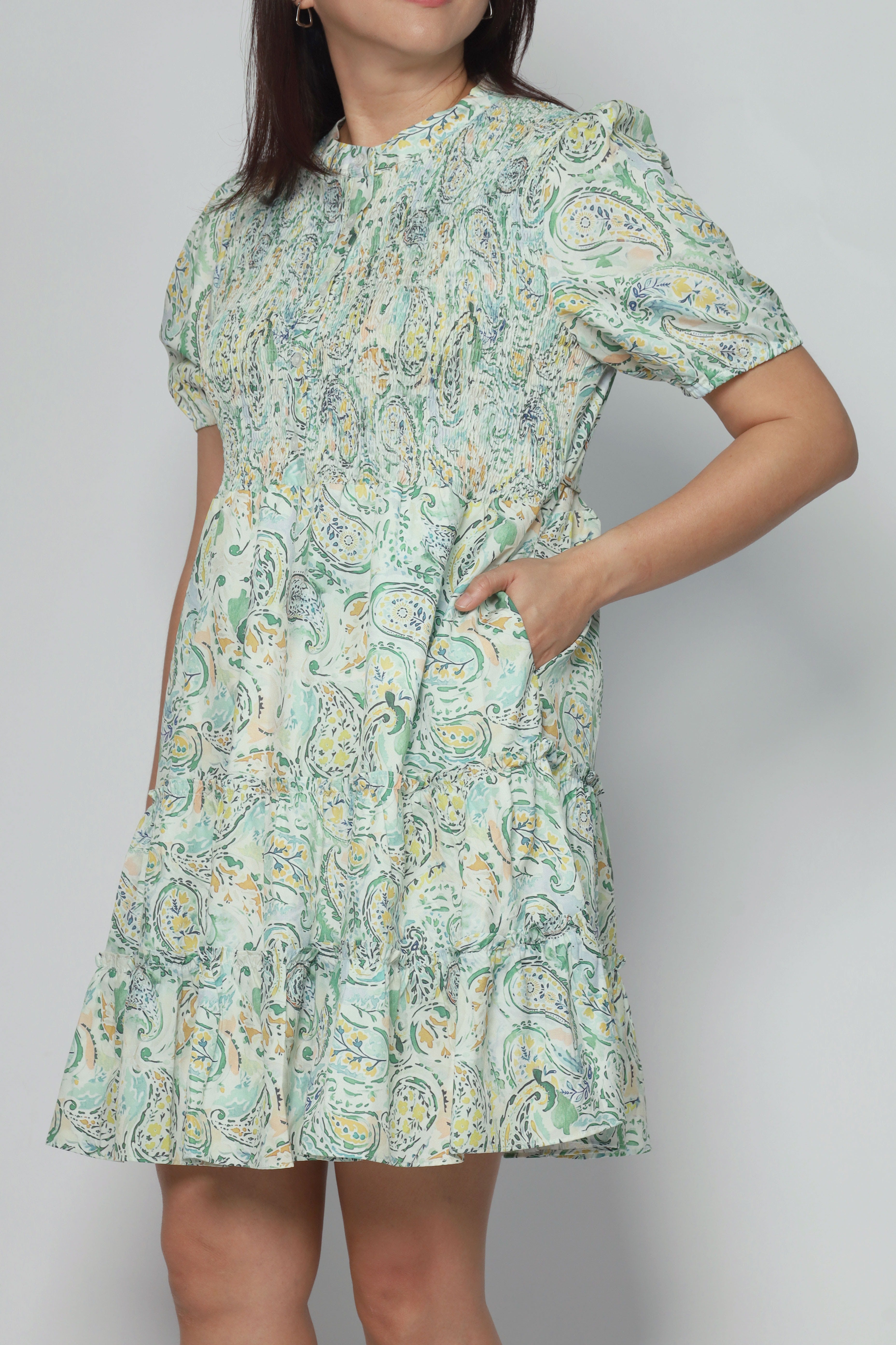 Ariel Dress in Whisper Paisley
