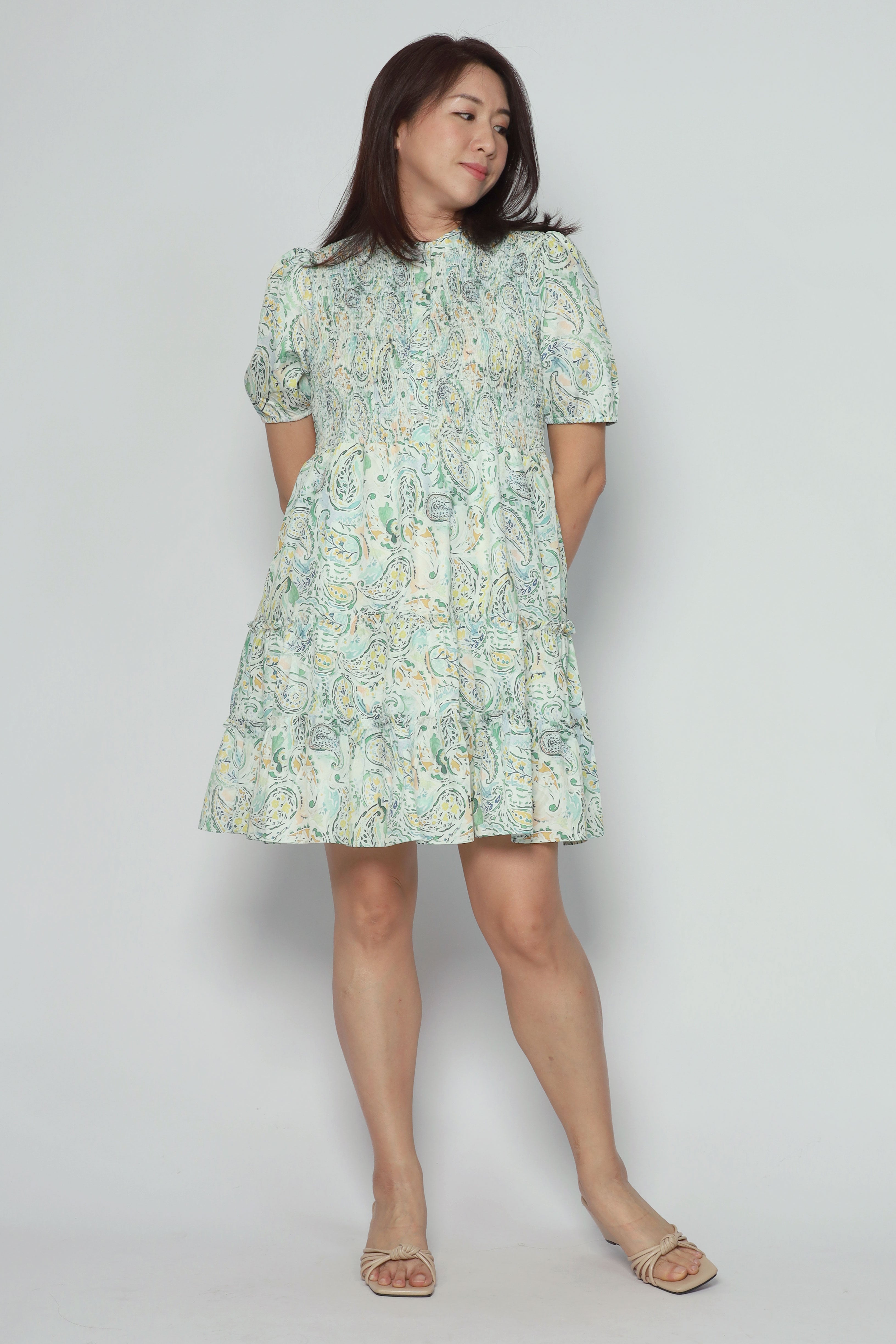 Ariel Dress in Whisper Paisley