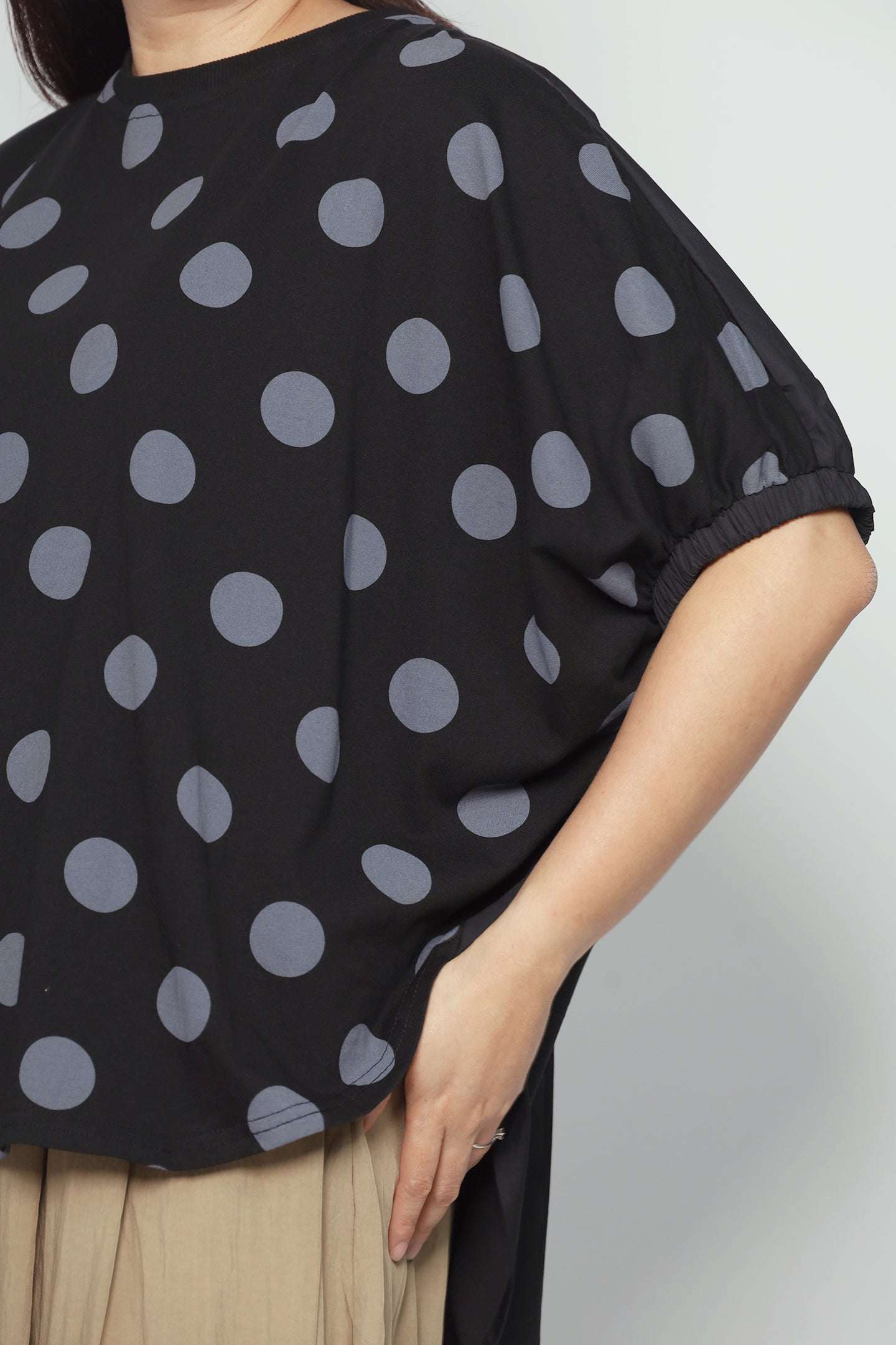 Astri Polkadot Batwing Top