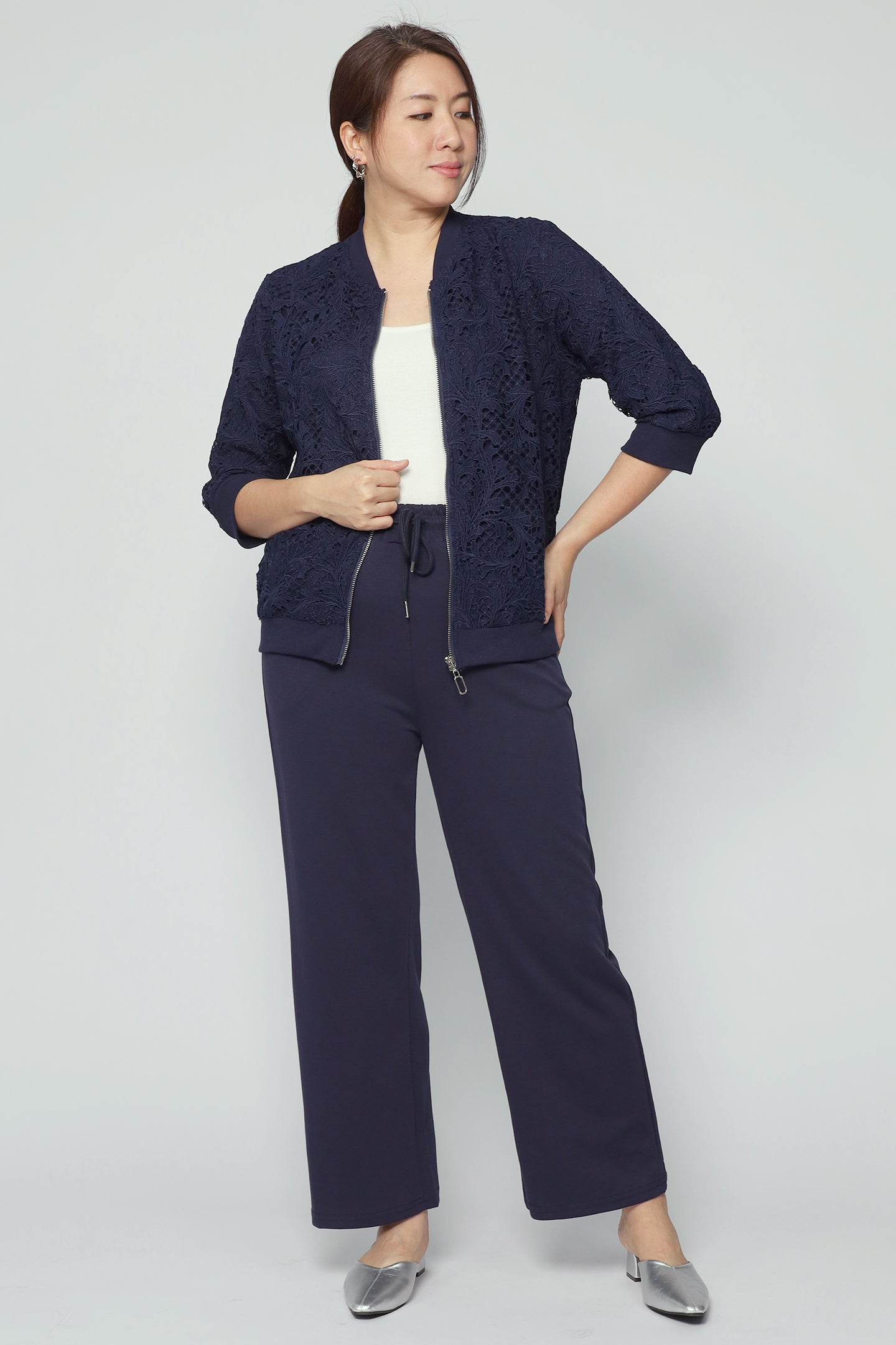 Aubrey Jacket in Blue Lace