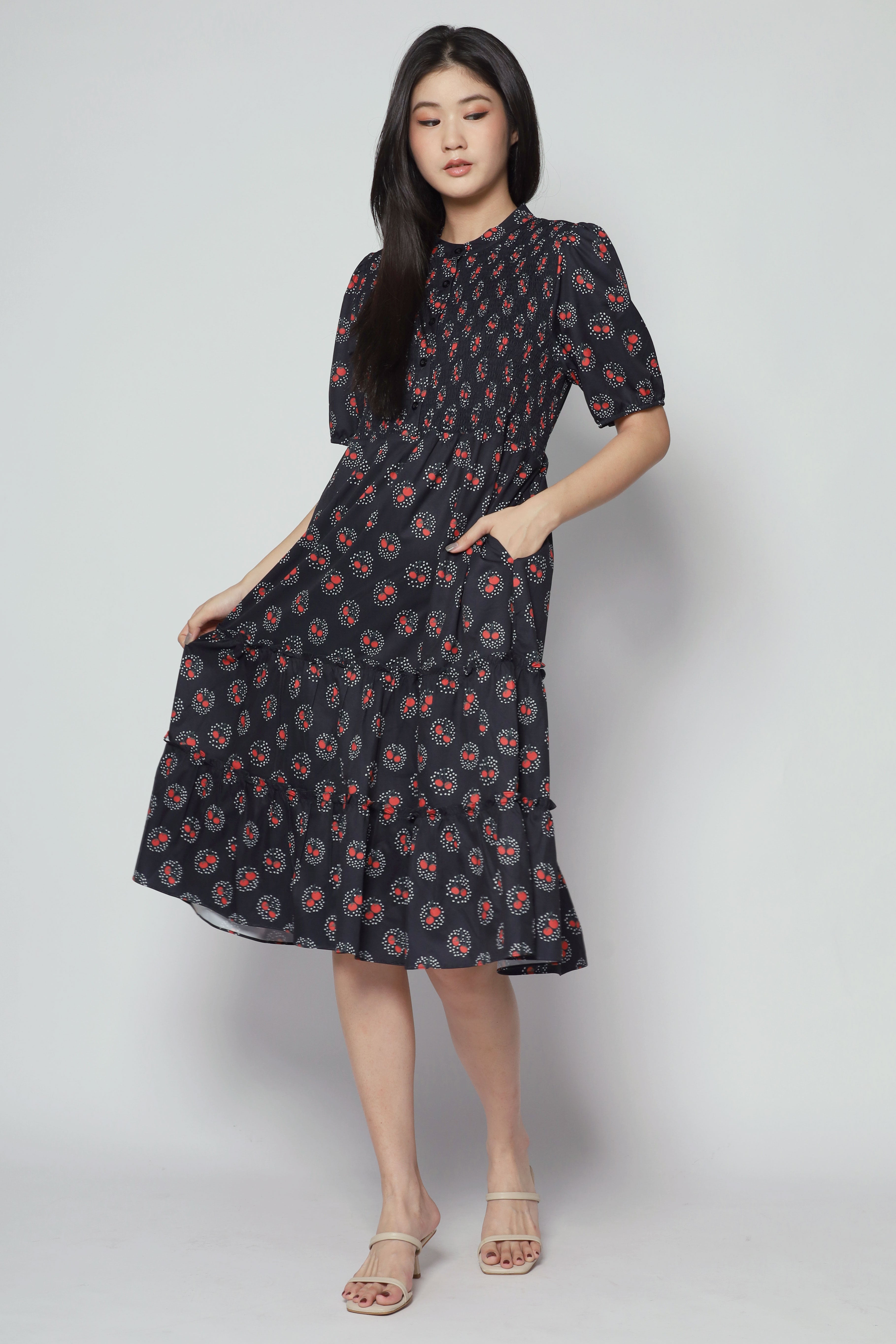 Aurora Dress in Cherry Tomato