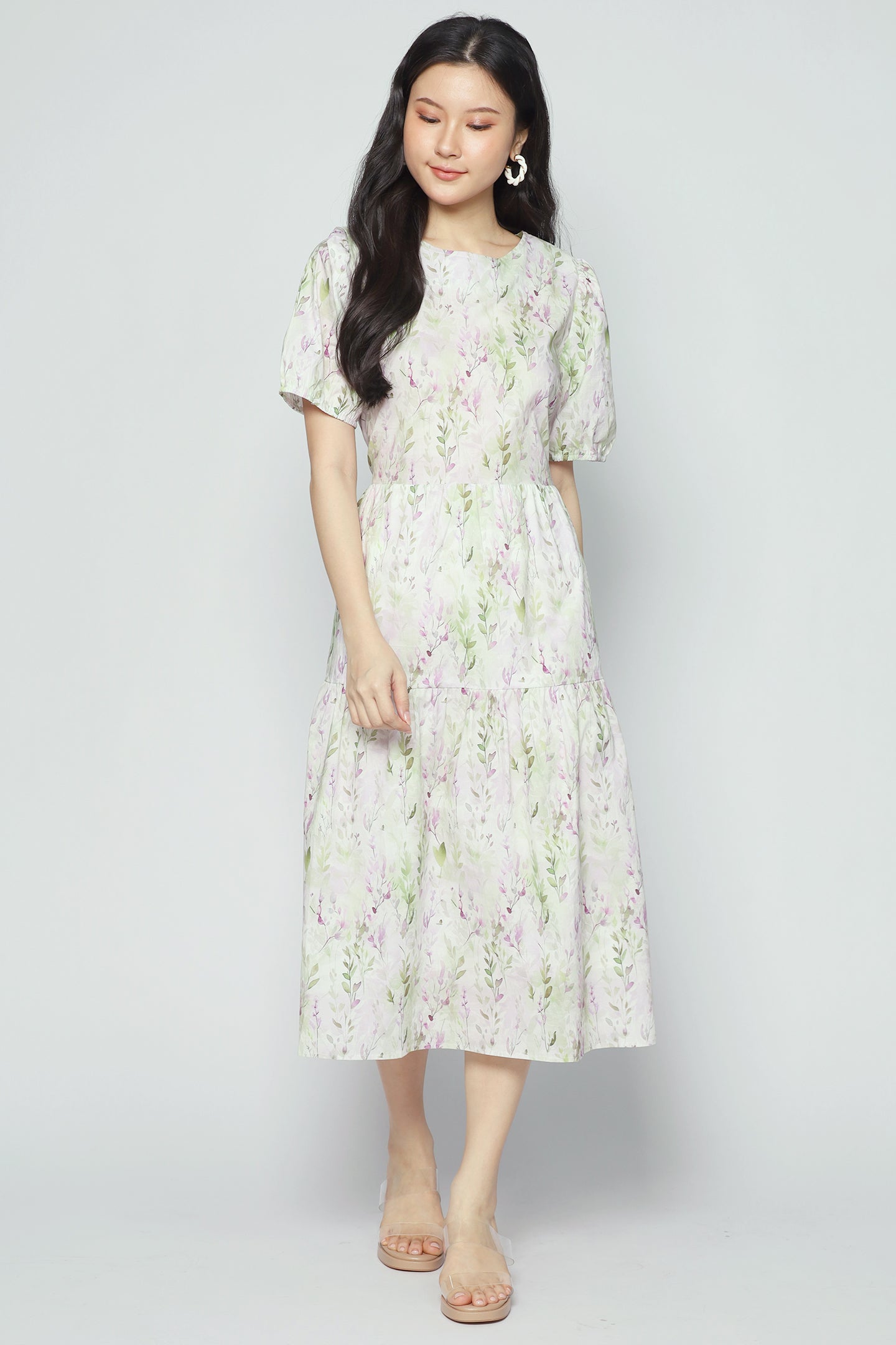 Avril Dress in Thyme Bloom