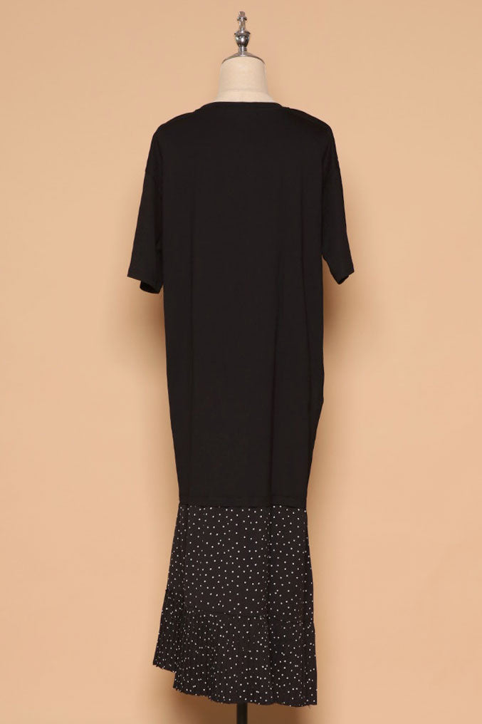 PO - Aiden Pleated Polkadot Dress
