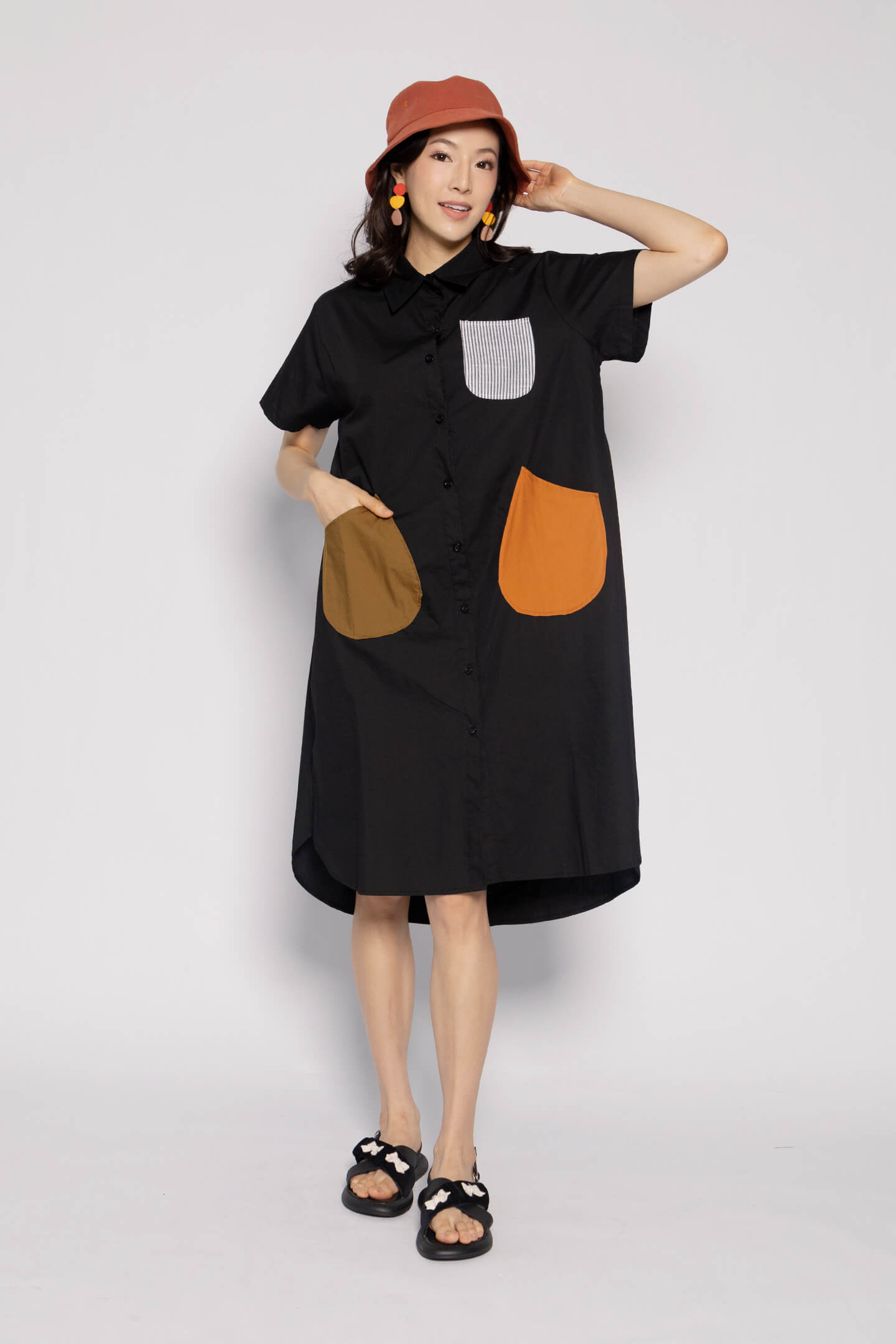 Amy Pocket Dress in Black