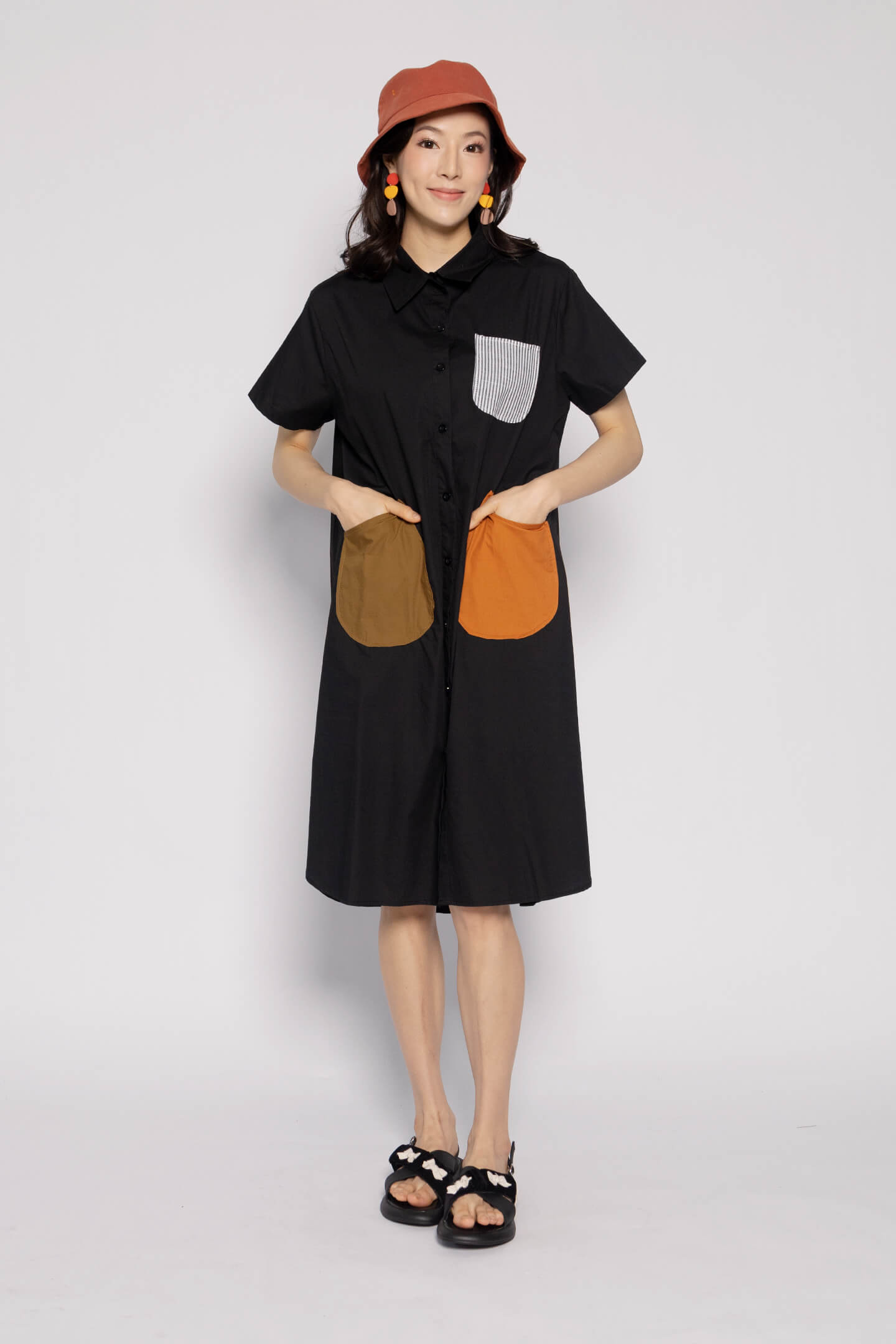 Amy Pocket Dress in Black