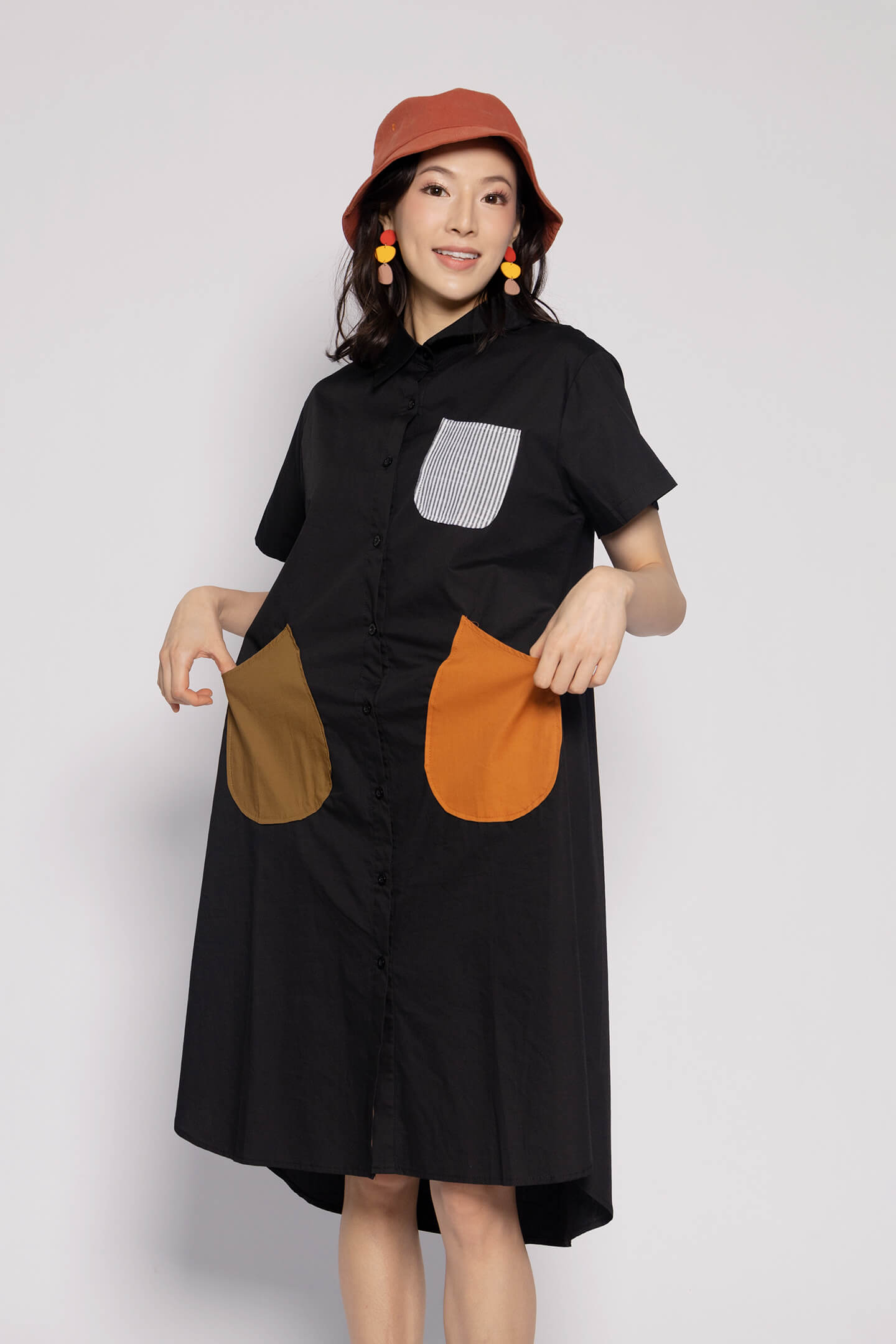 Amy Pocket Dress in Black