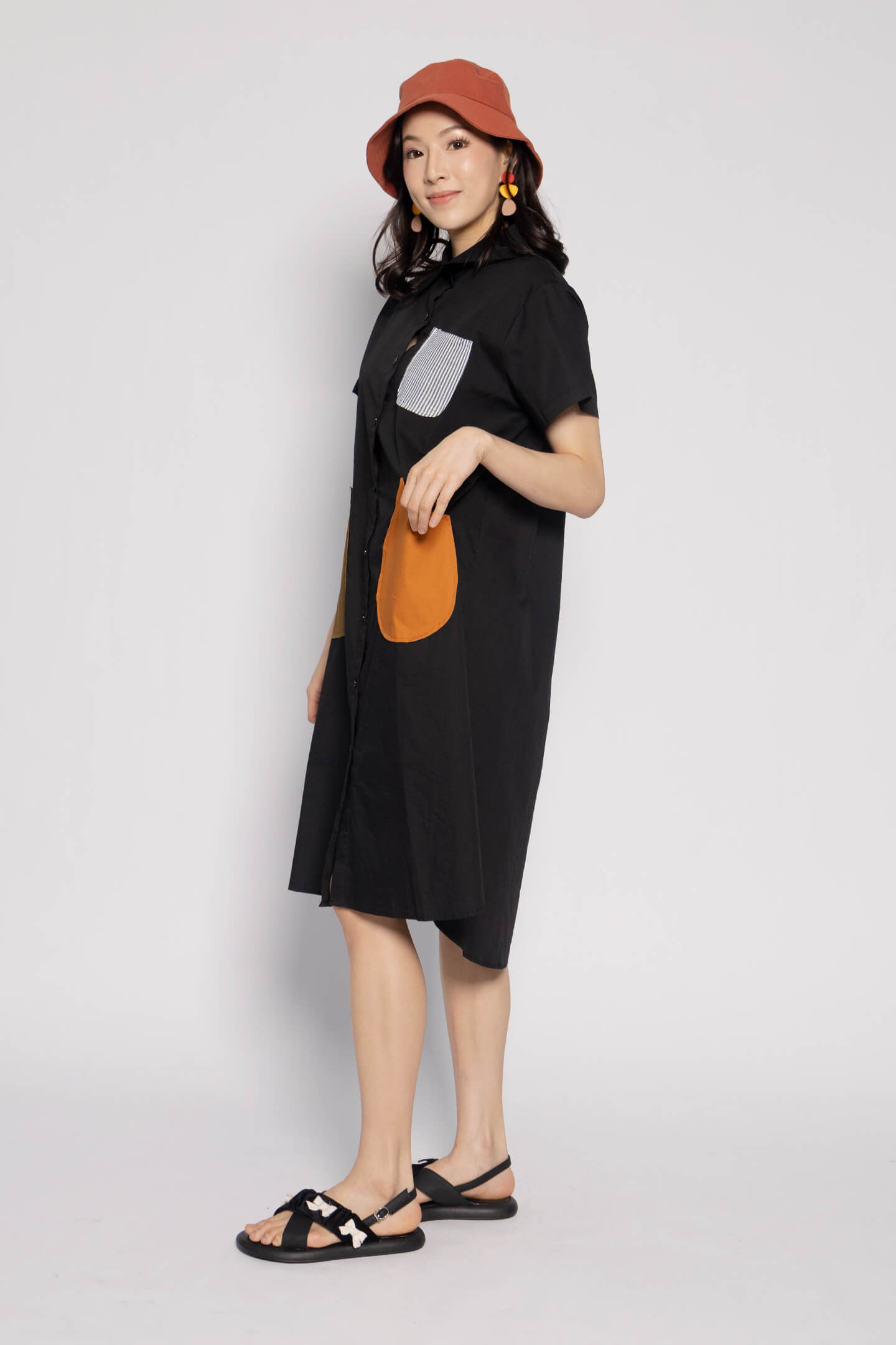 Amy Pocket Dress in Black