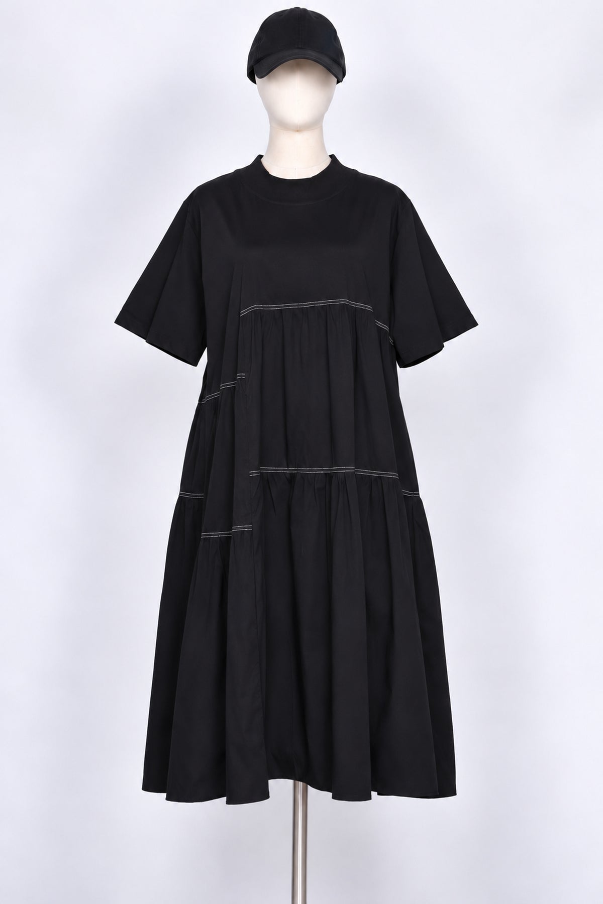PO - Arden Tiered Dress in Black