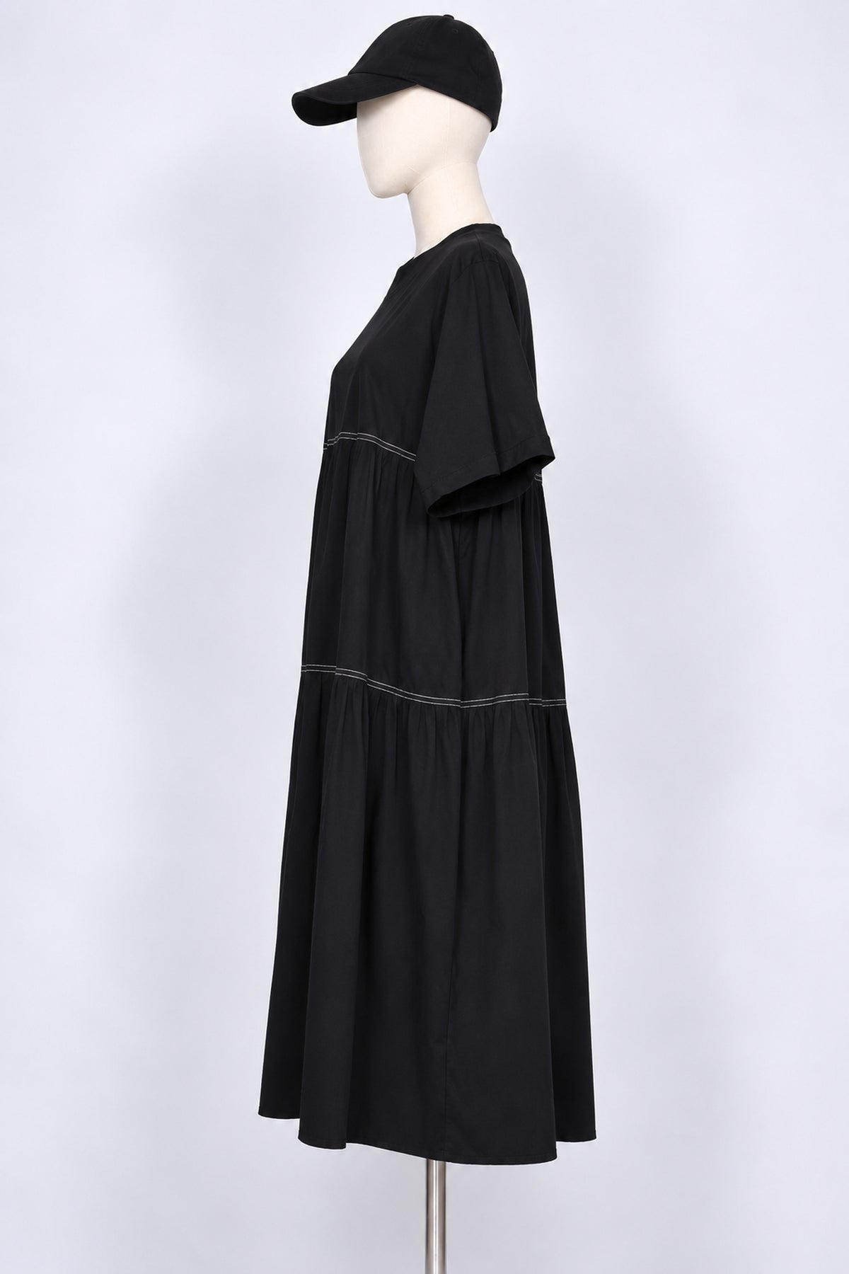 PO - Arden Tiered Dress in Black