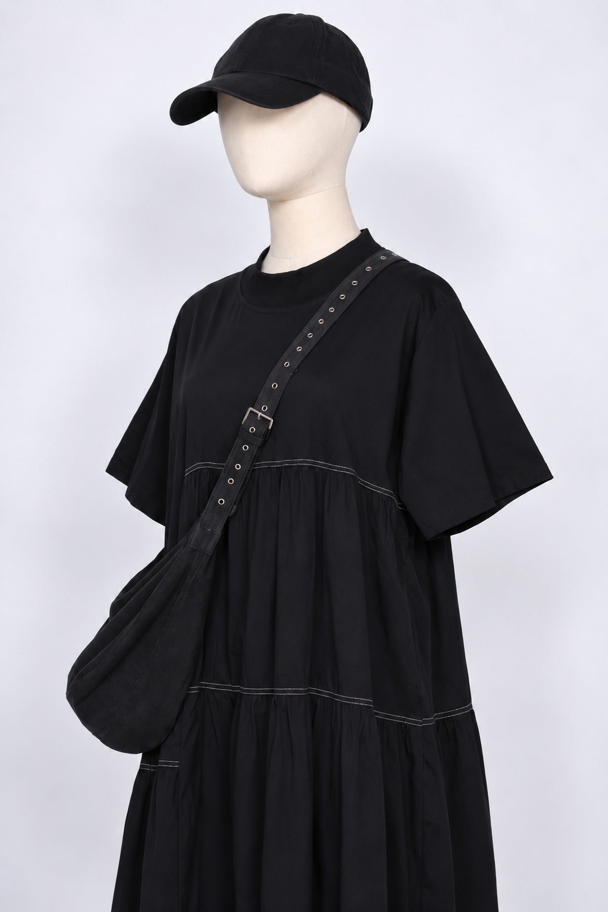 PO - Arden Tiered Dress in Black