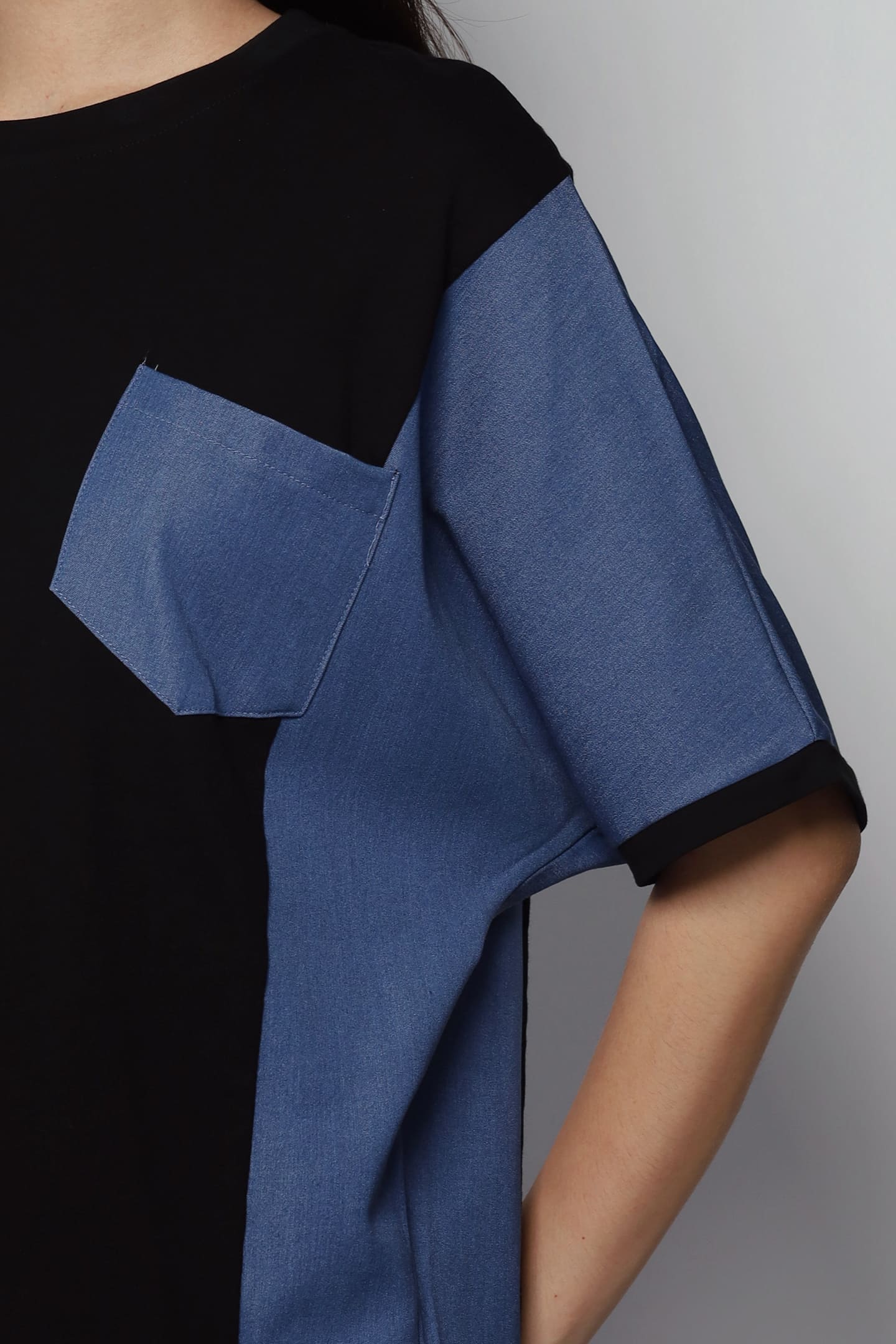 Backorders Arlene Top in Denim Black