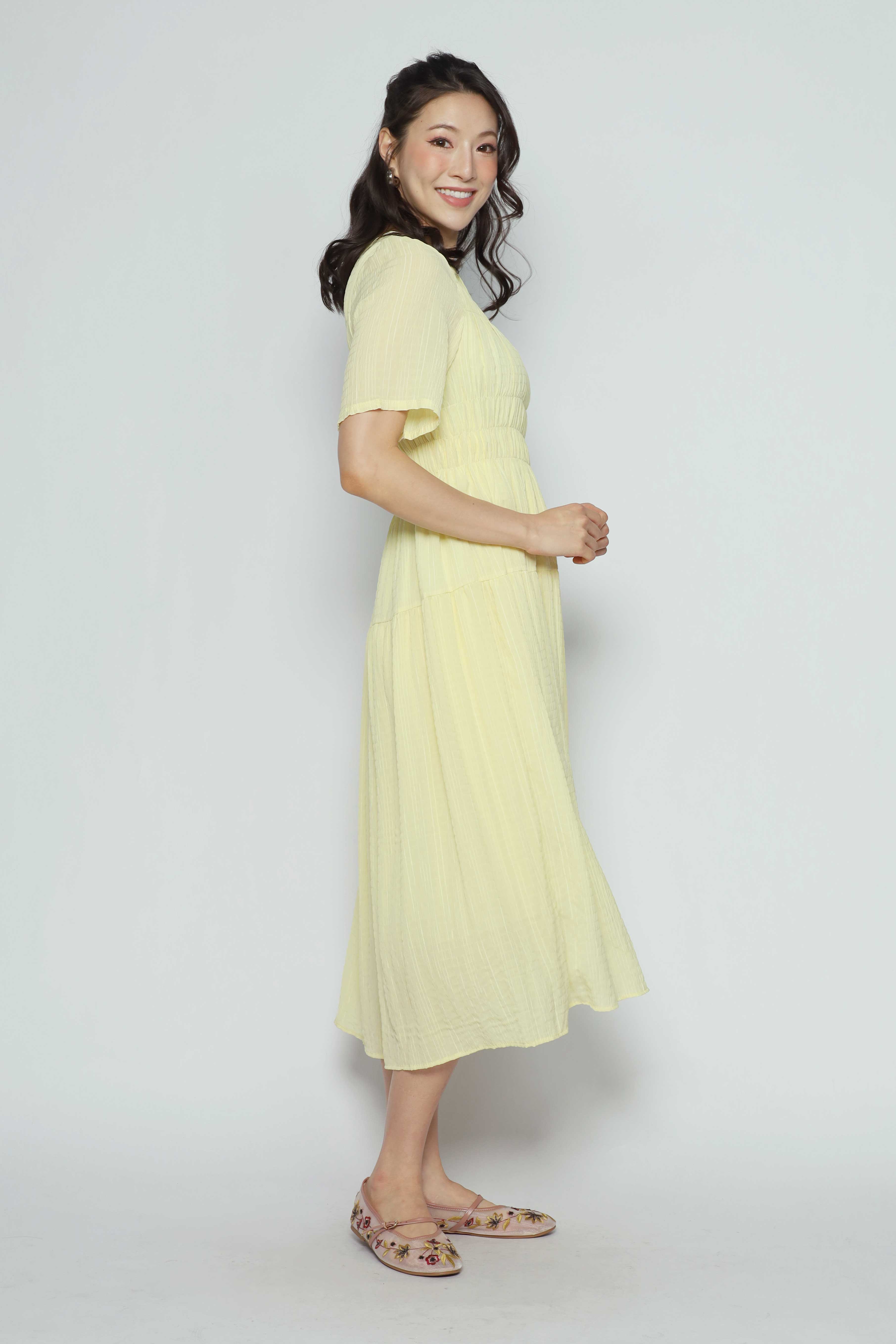 Backorders Astha Dress in Yellow