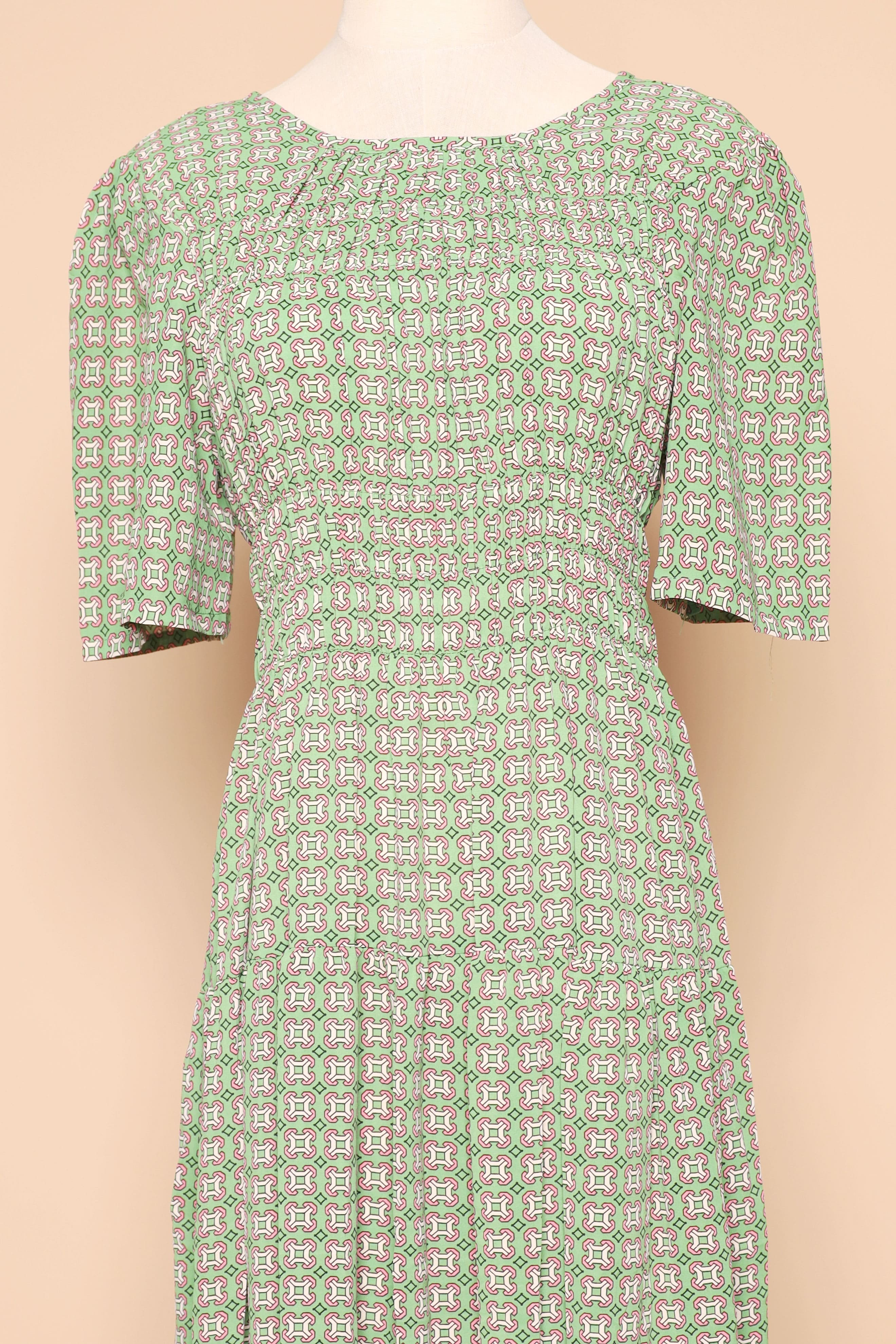 PO - Astha Dress in Green Pattern