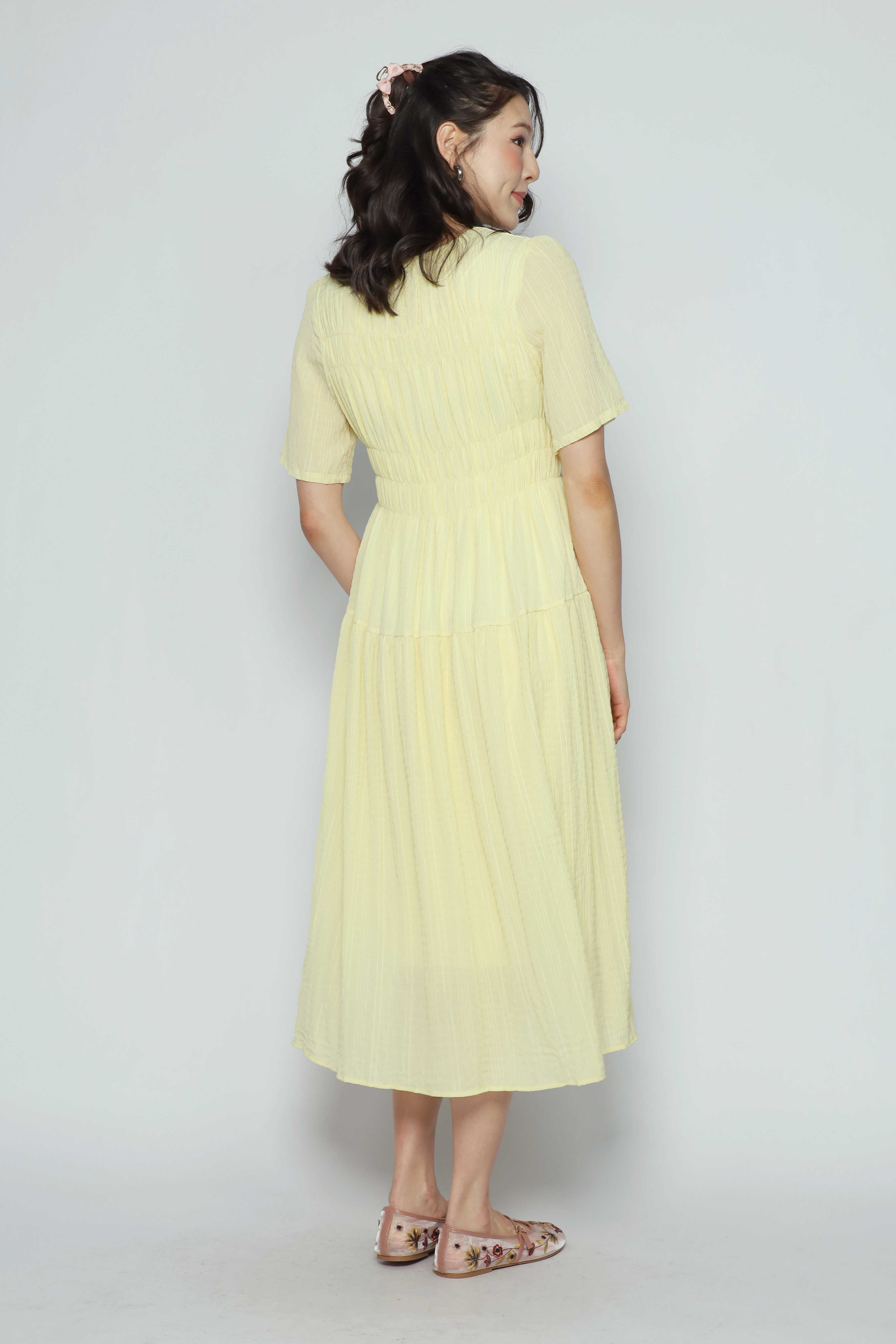 Backorders Astha Dress in Yellow