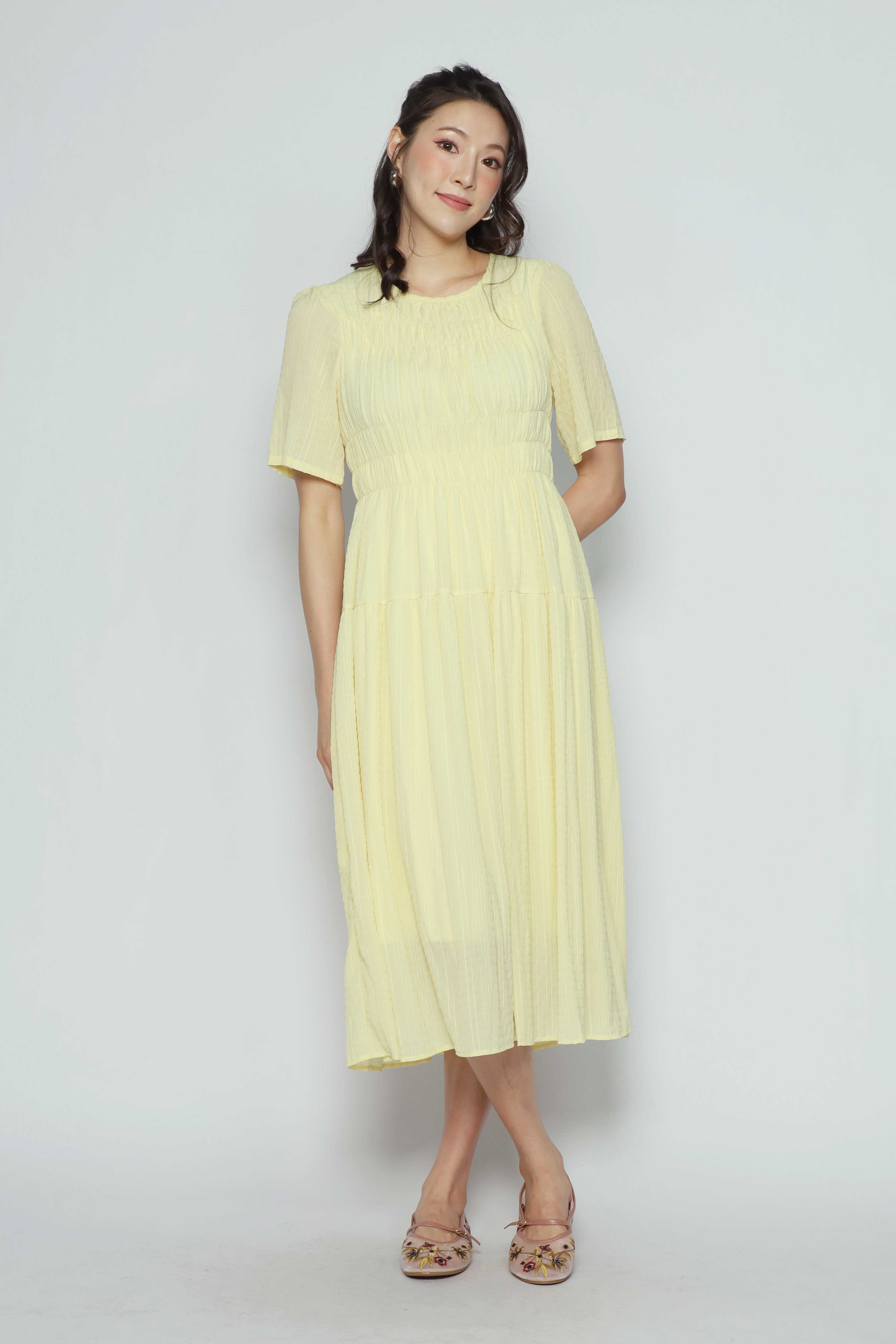 Backorders Astha Dress in Yellow