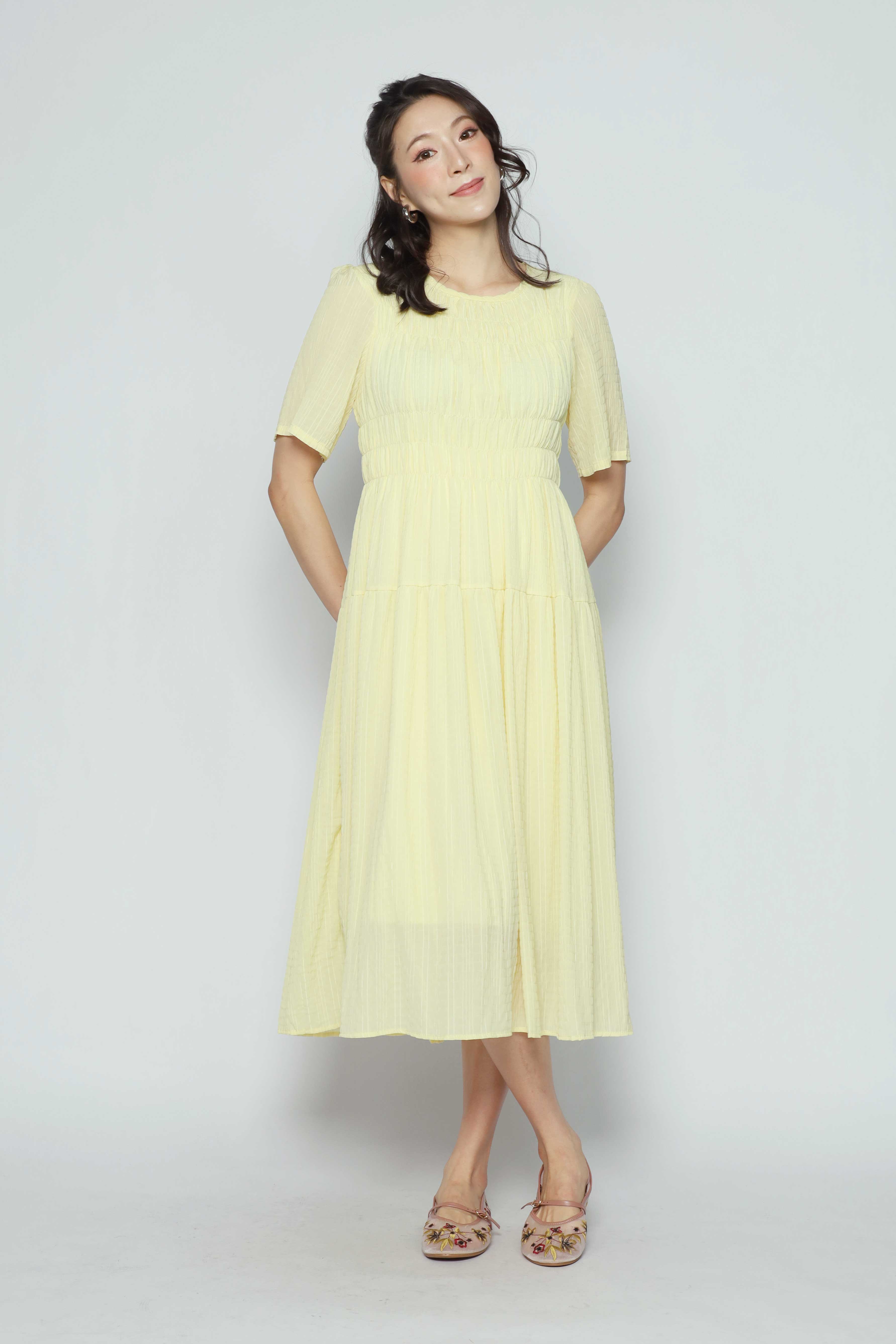 Backorders Astha Dress in Yellow