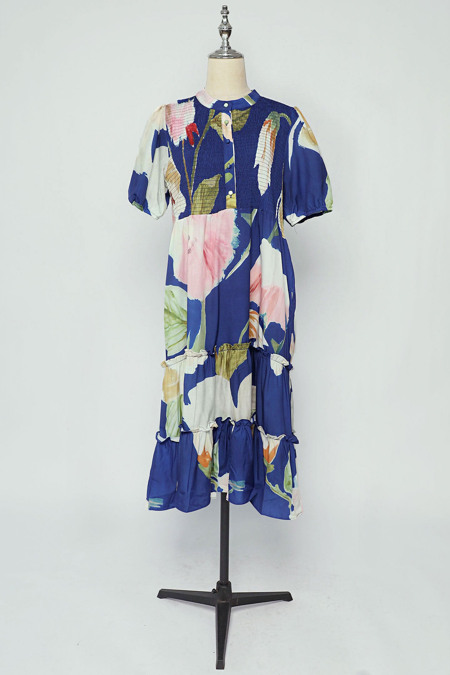 PO - Aurora Dress in Blue Pink Magnolia