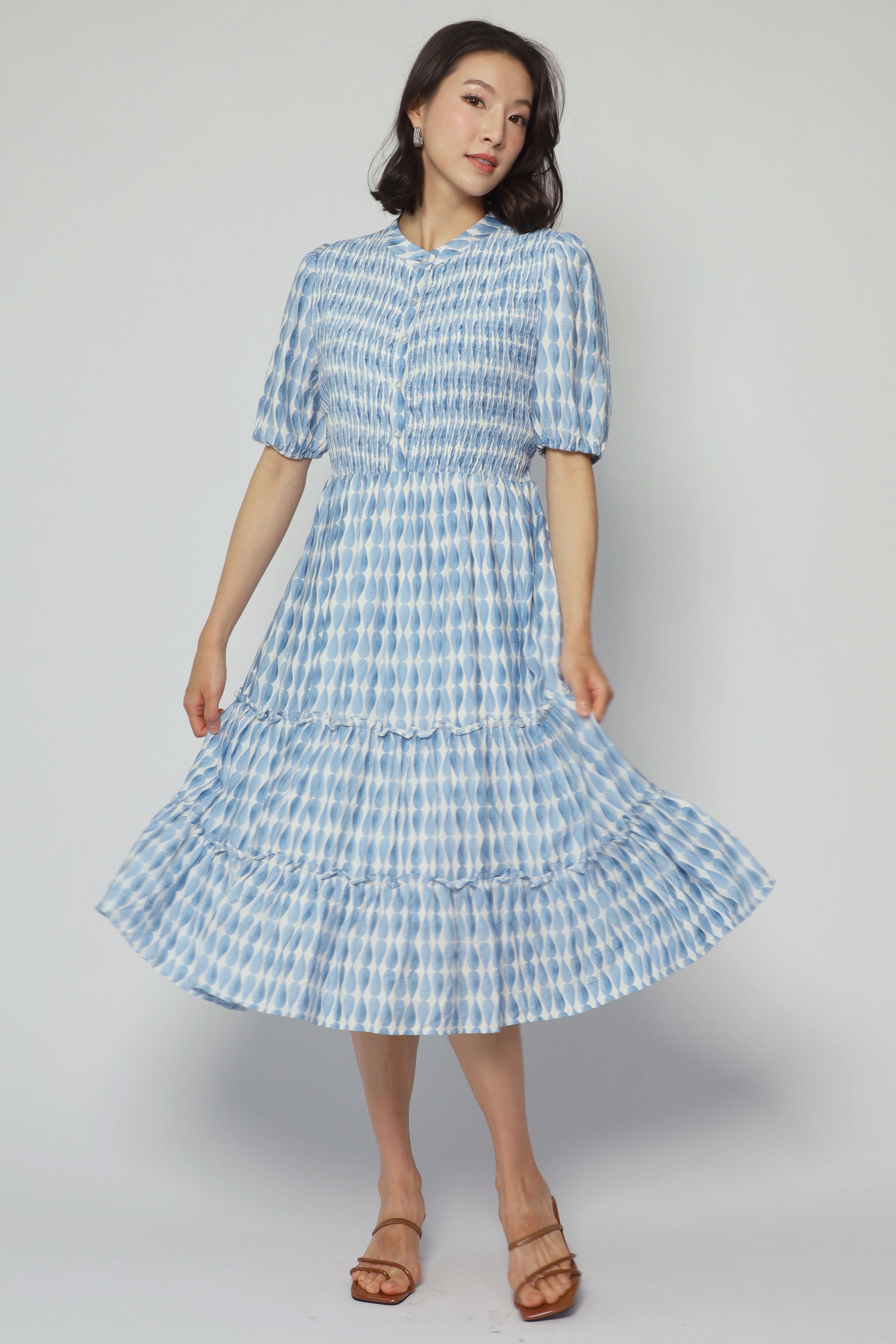 Aurora Dress in Blue Whirl