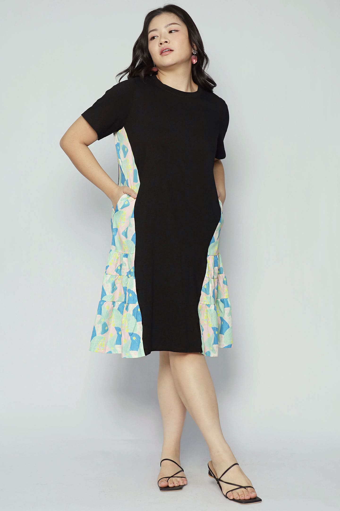 Ava Dress in Sorbet Tiles