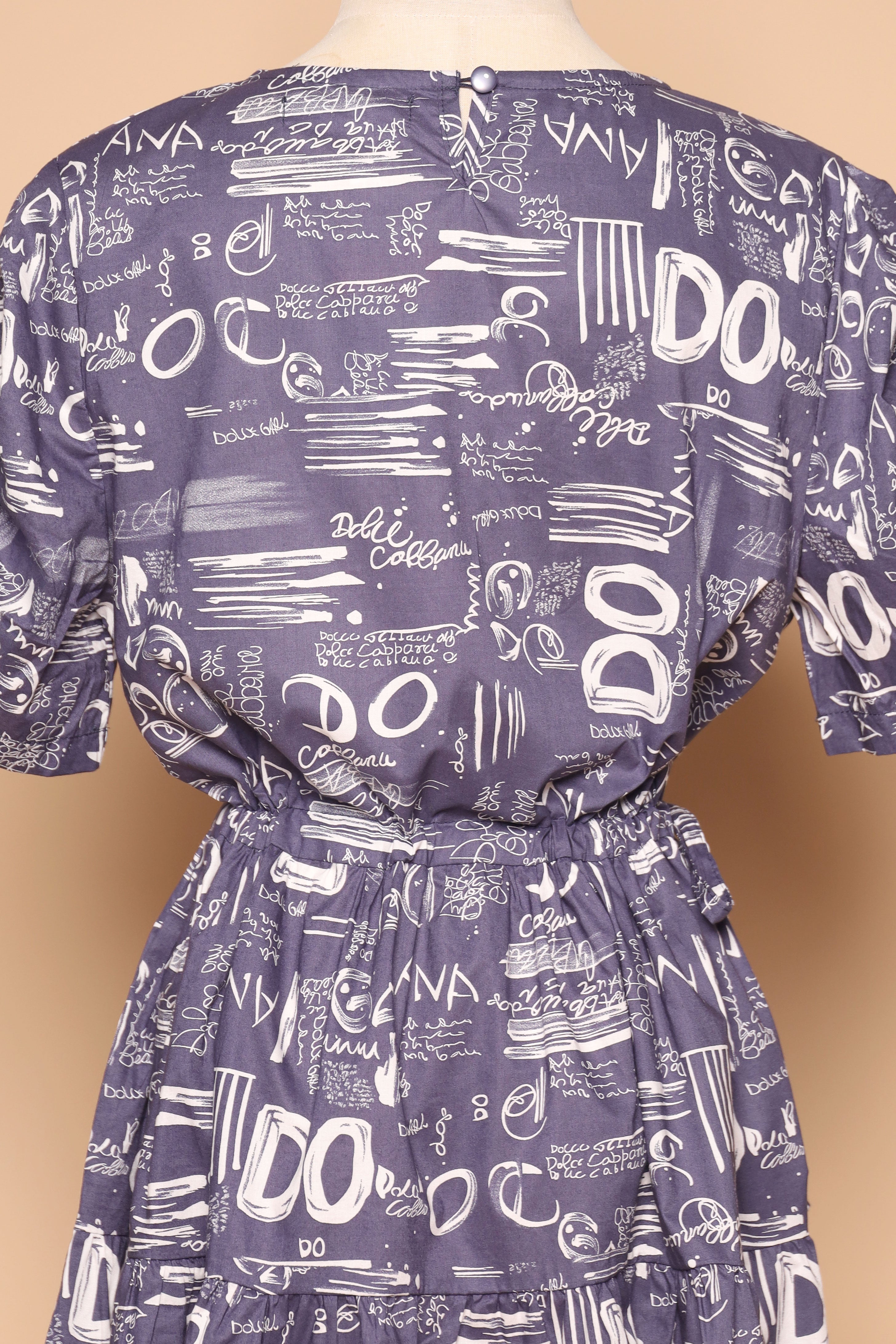 PO - Avelyn Dress in Blue Scribbles