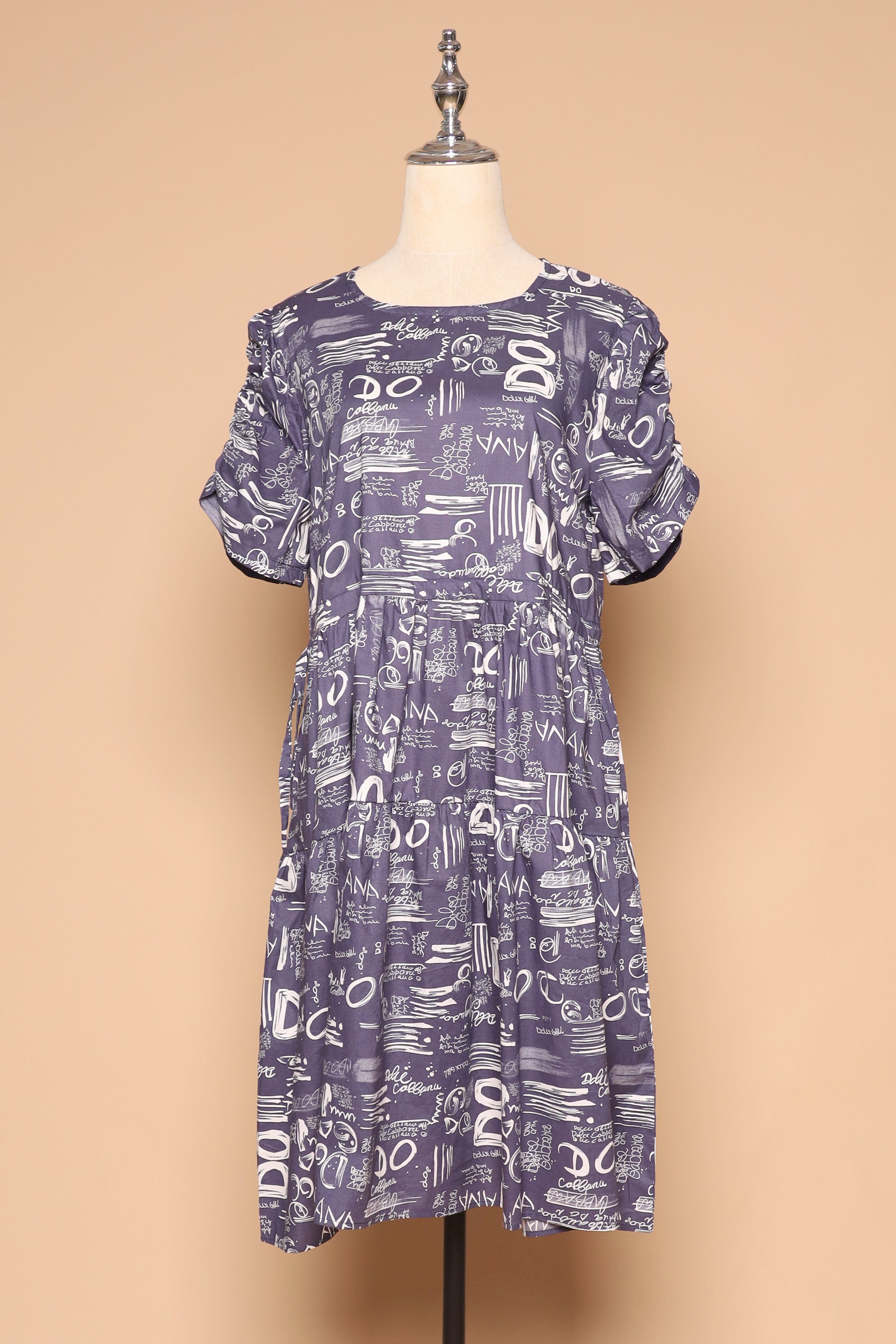 PO - Avelyn Dress in Blue Scribbles