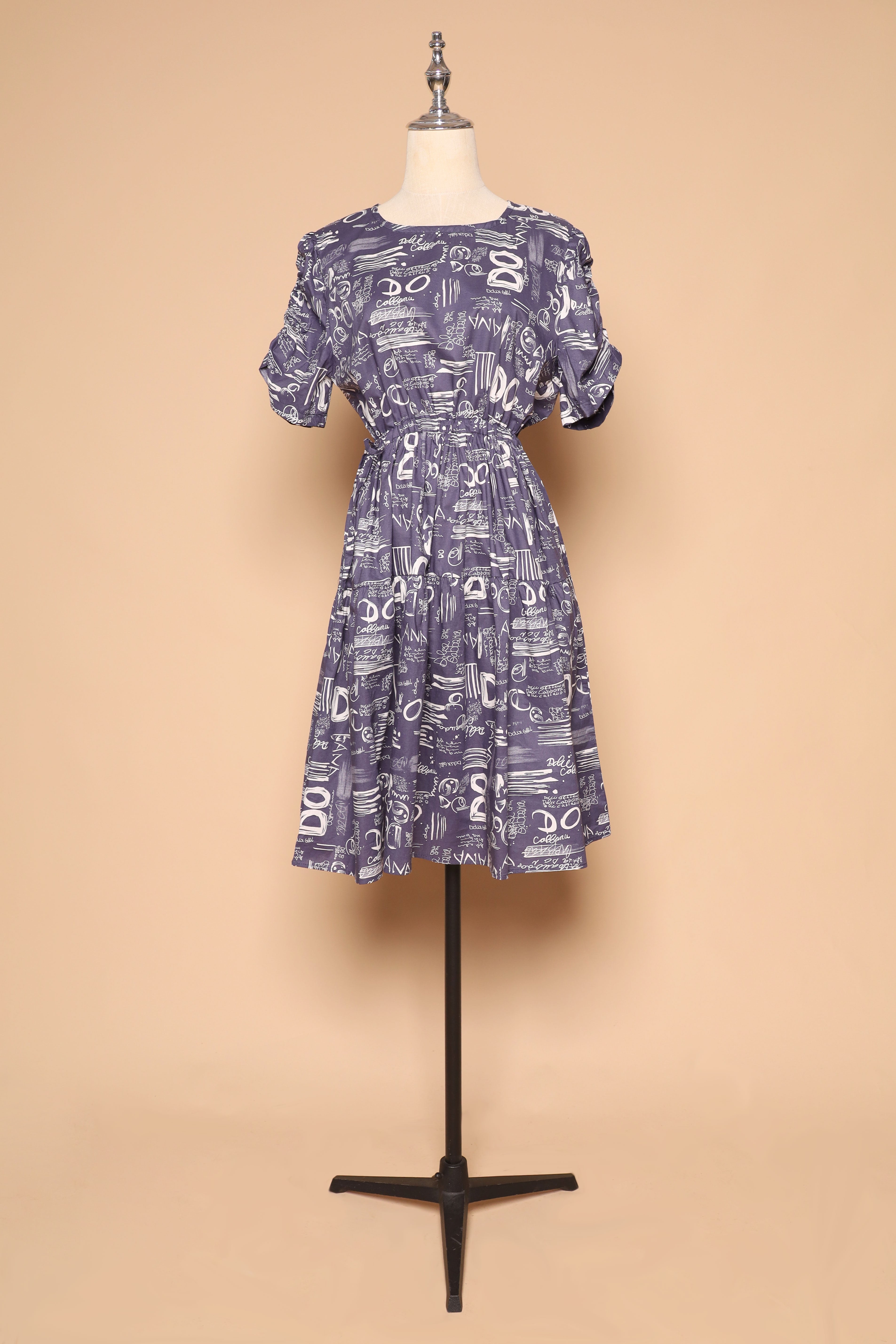 PO - Avelyn Dress in Blue Scribbles