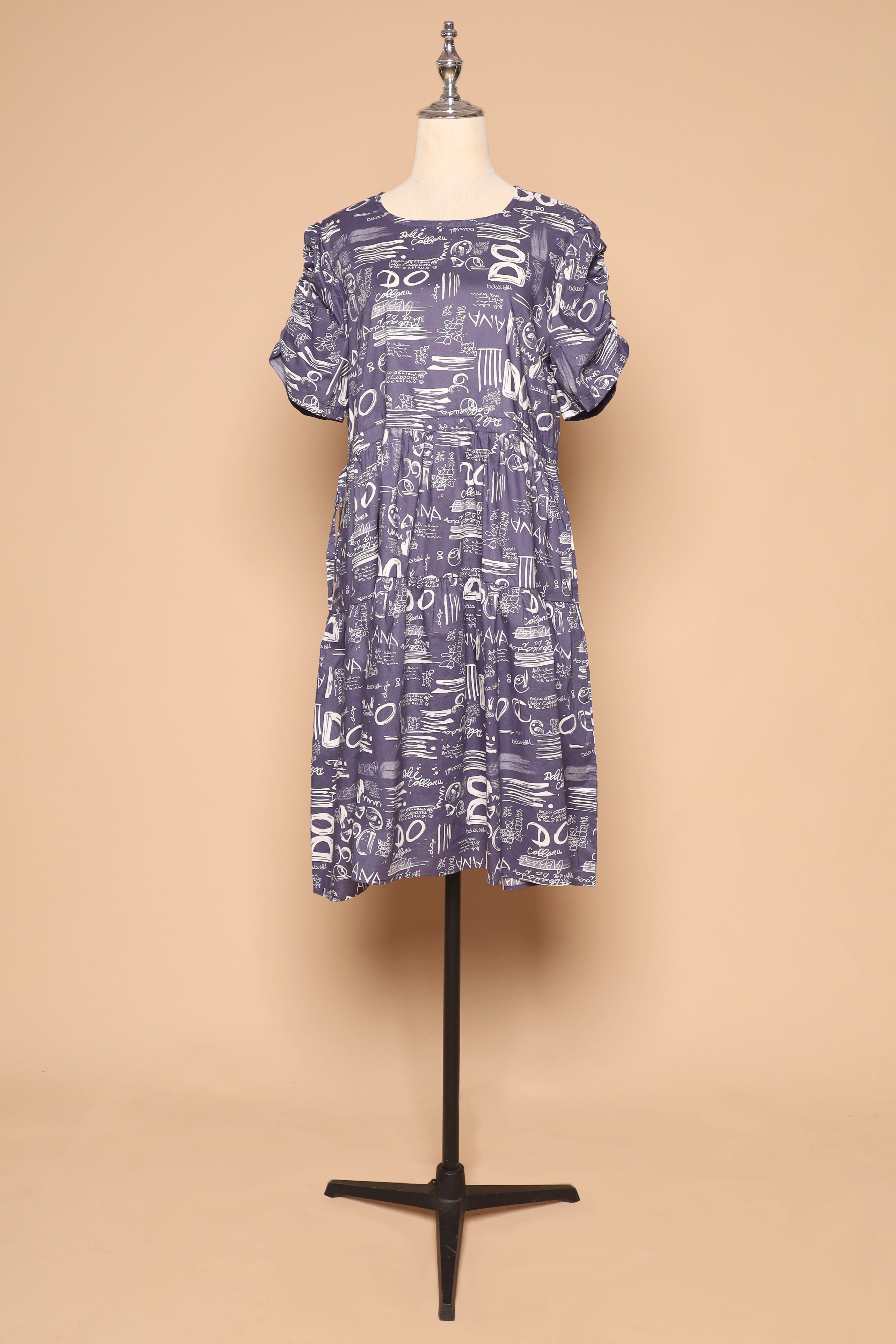 PO - Avelyn Dress in Blue Scribbles