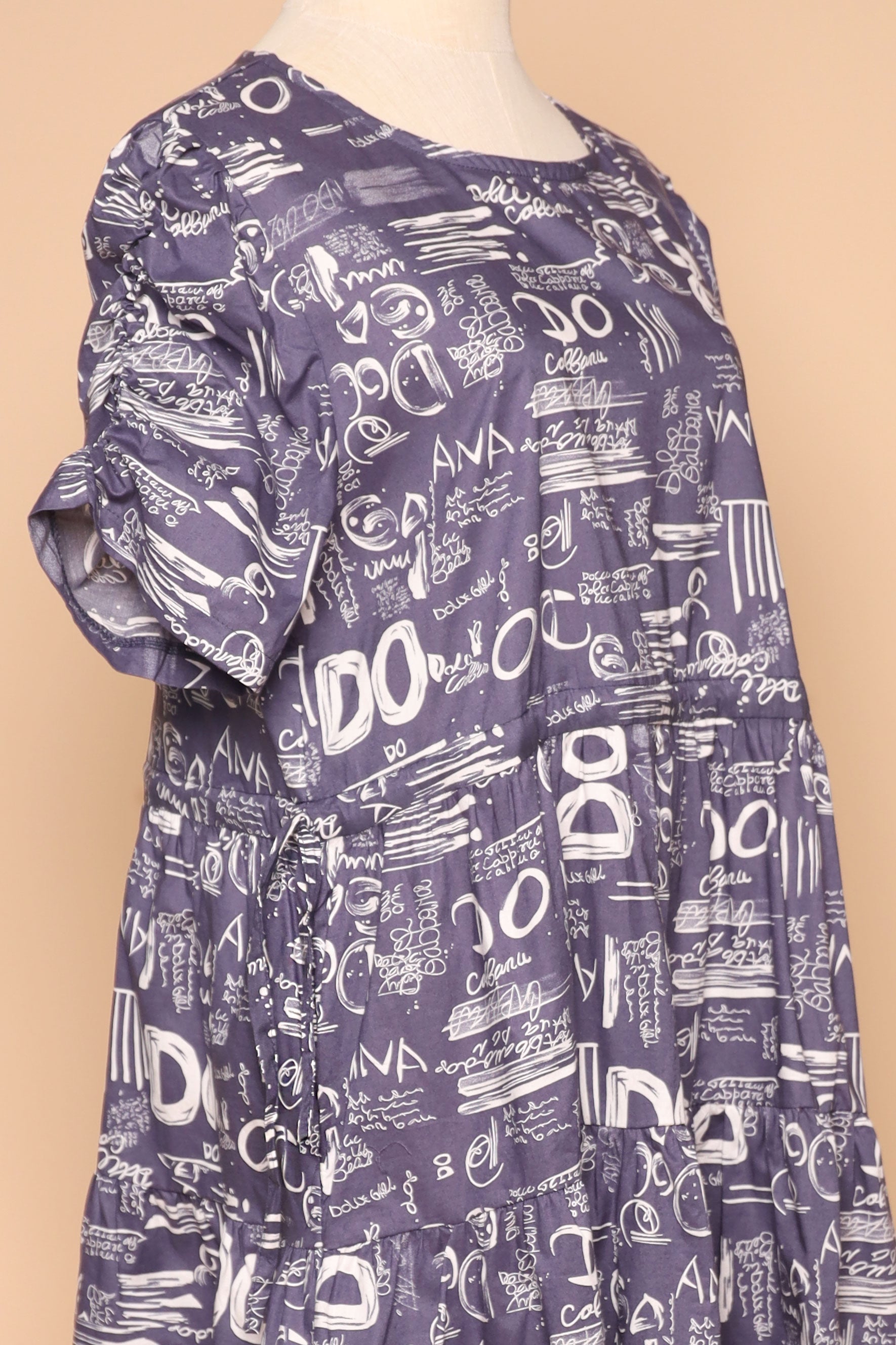 PO - Avelyn Dress in Blue Scribbles